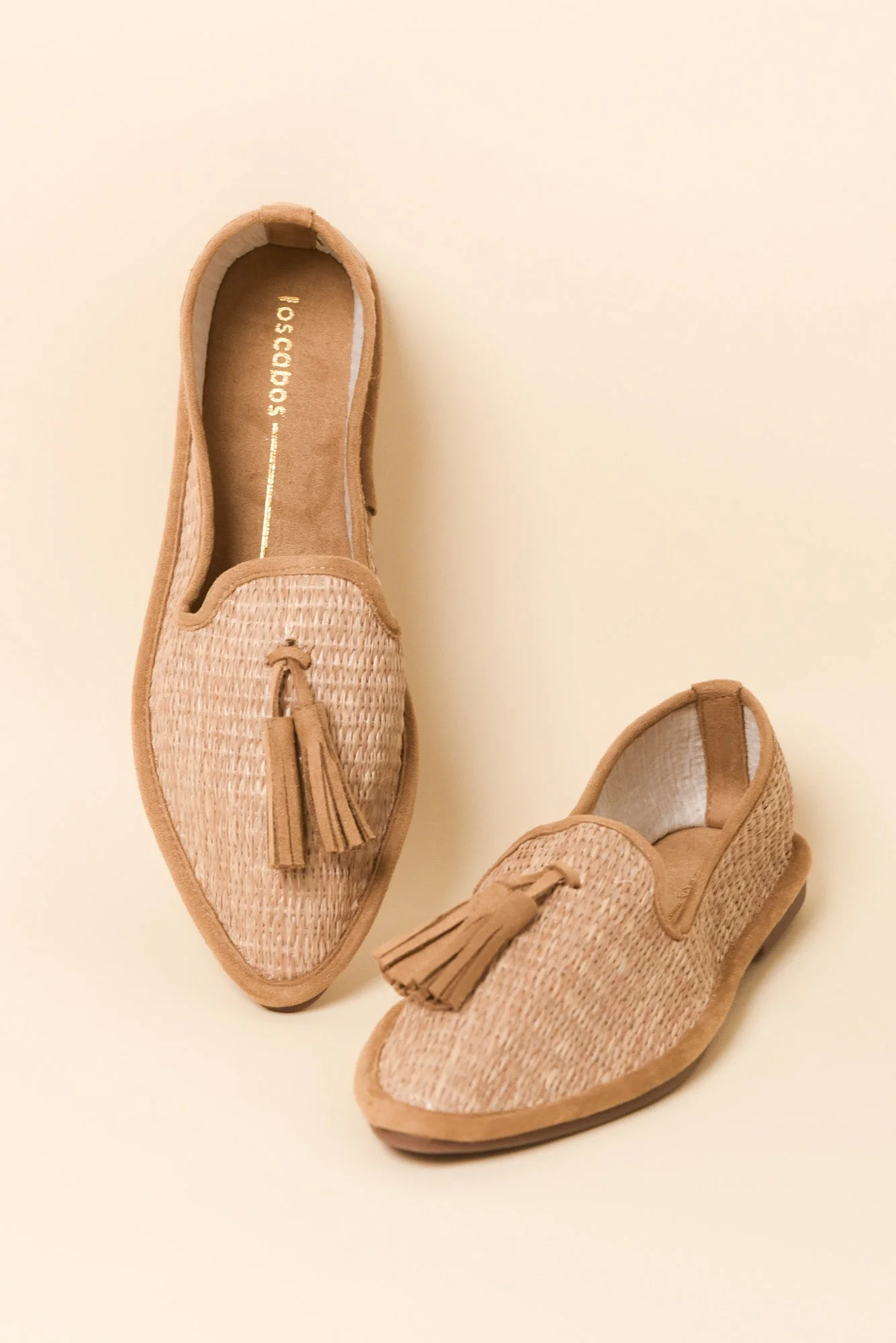 Jia Camel Raffia Tassel Loafer - Image 2