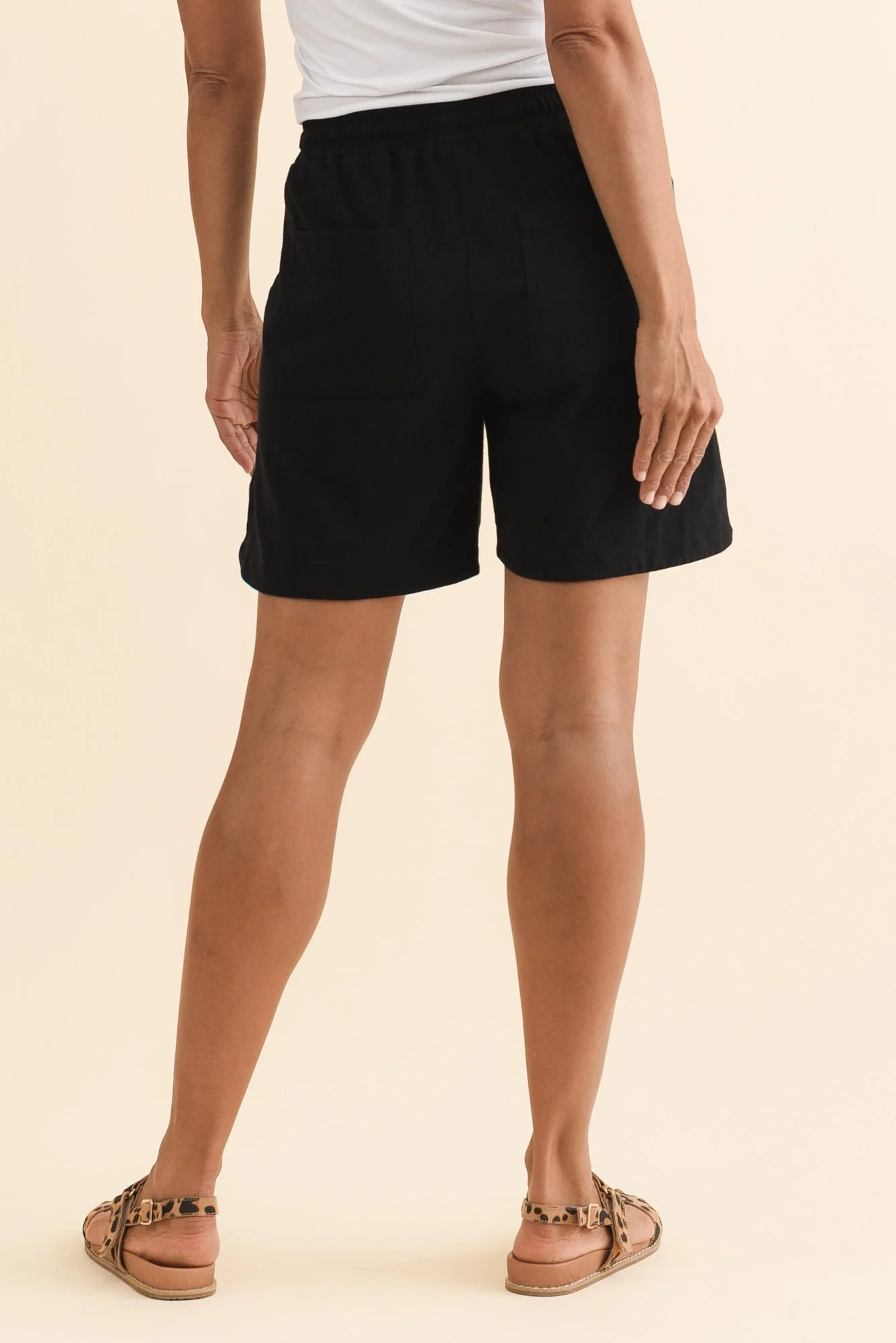 Jonah Black Cotton Drawstring Shorts - Image 4