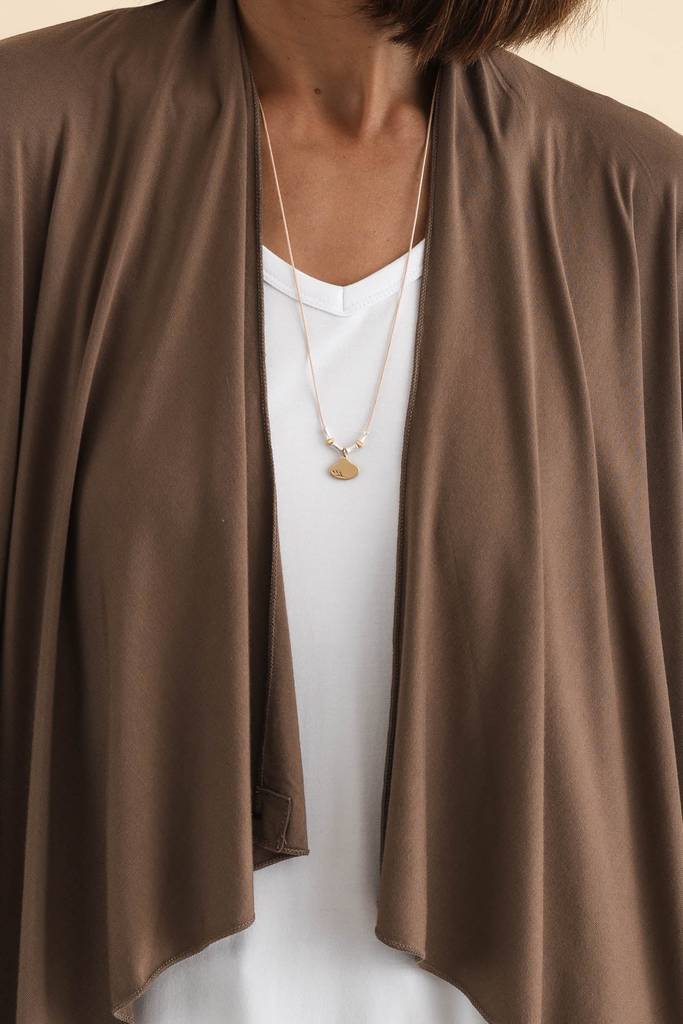Joni Chocolate Bamboo Cardigan - Image 5