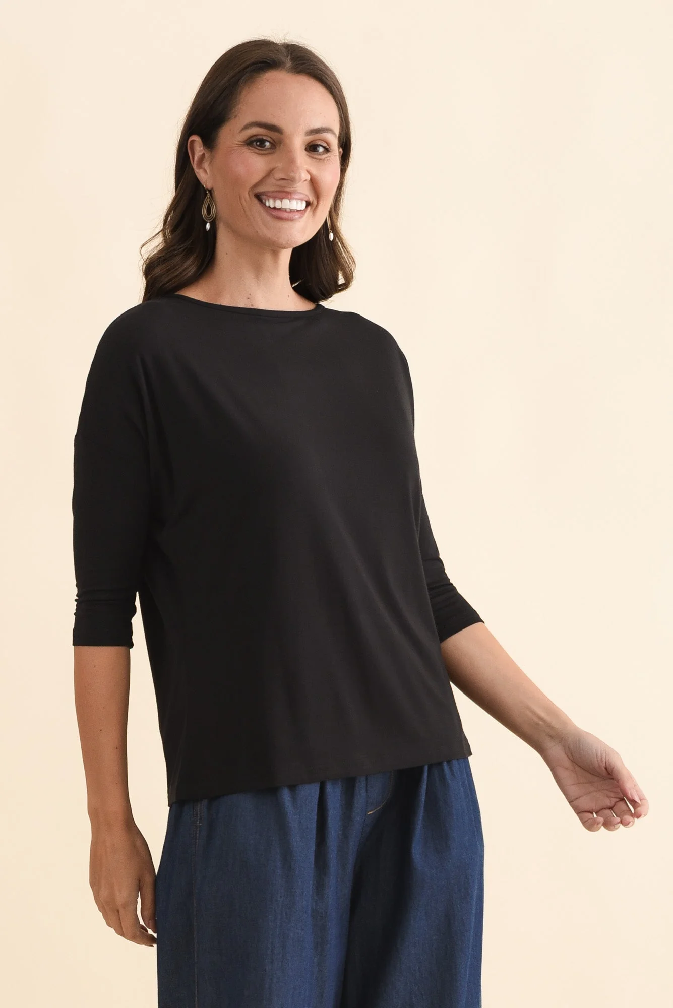 Josette Black Bamboo Top - Image 4