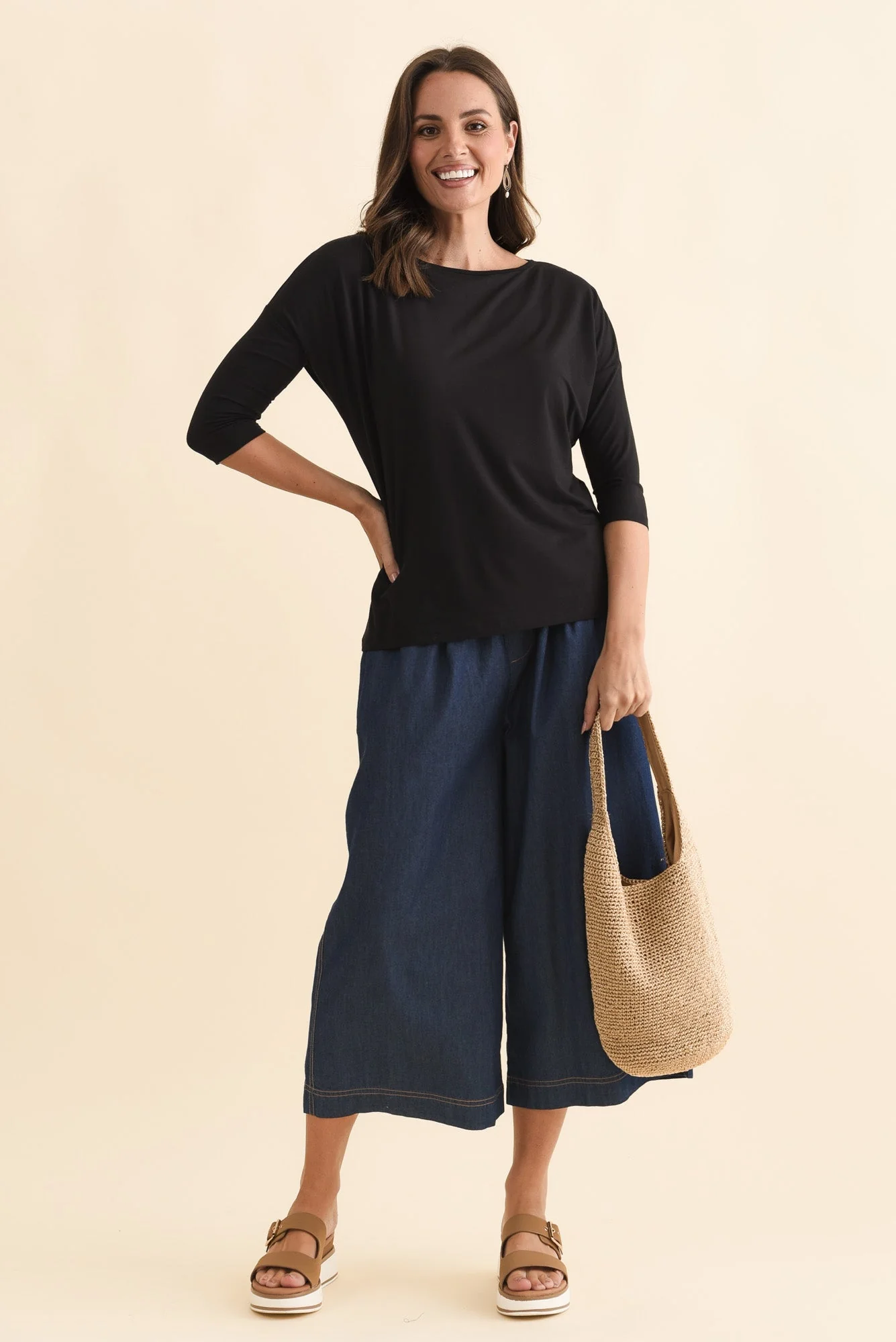 Josette Black Bamboo Top - Image 7