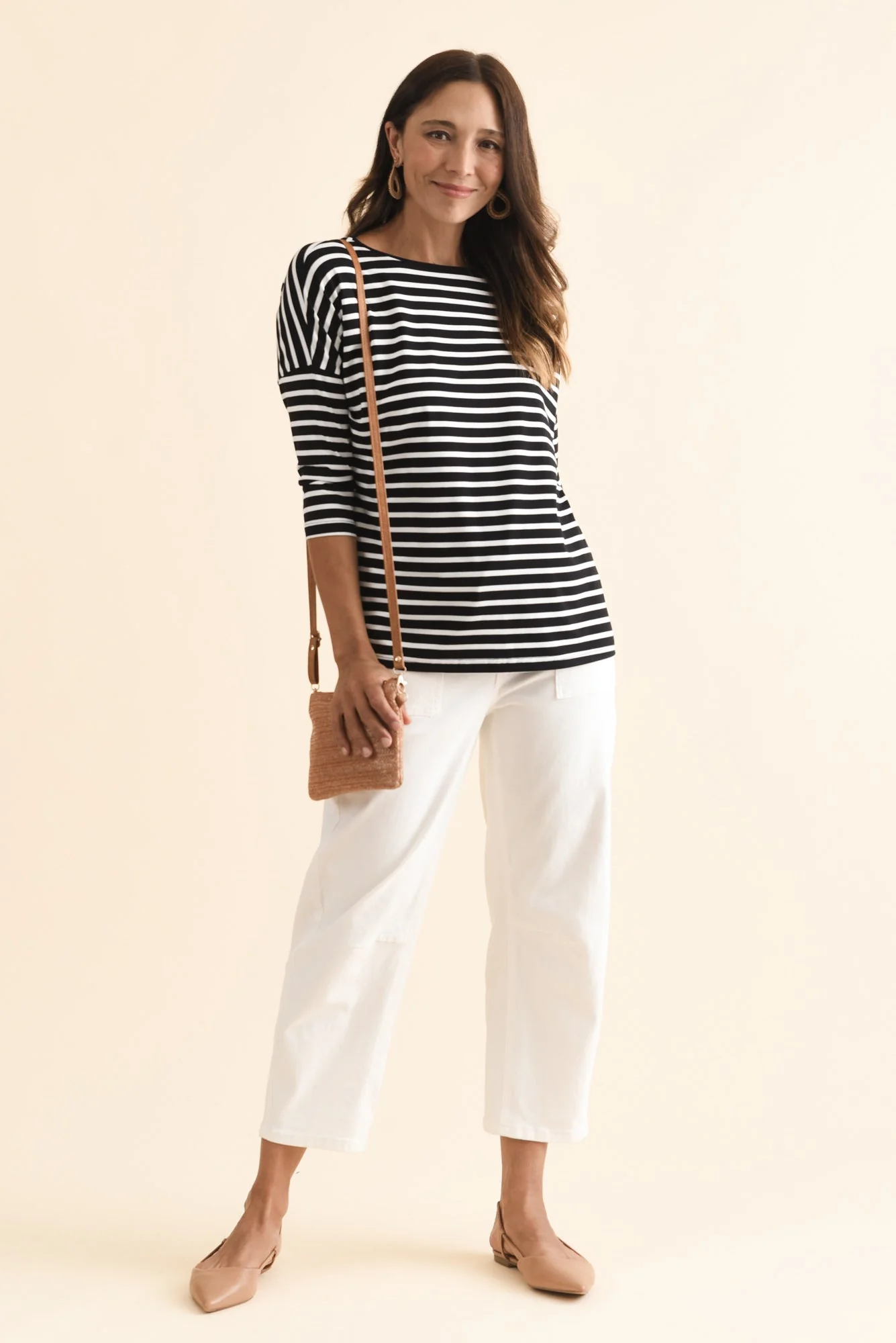 Josette Black Stripe Bamboo Top - Image 3