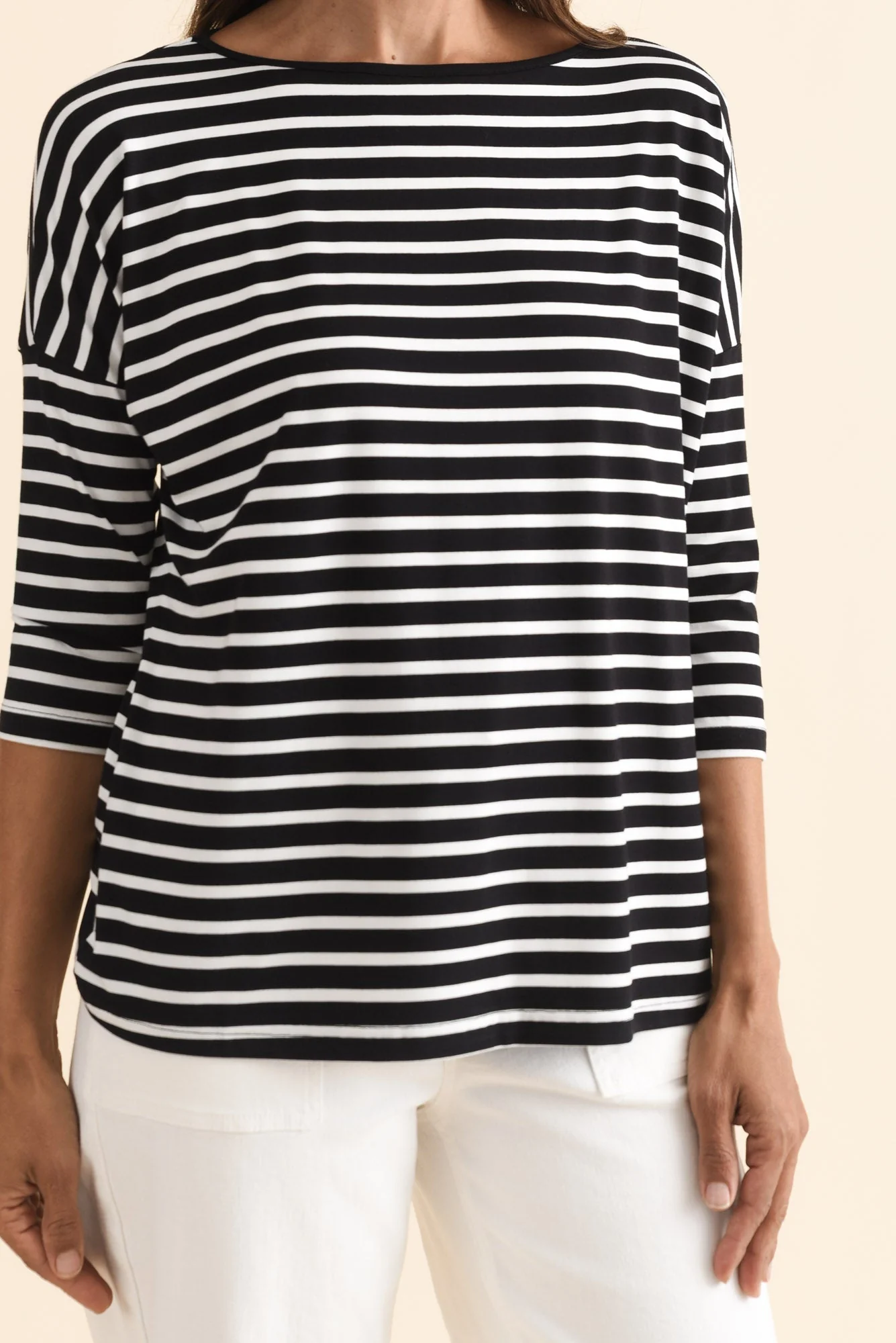 Josette Black Stripe Bamboo Top - Image 6