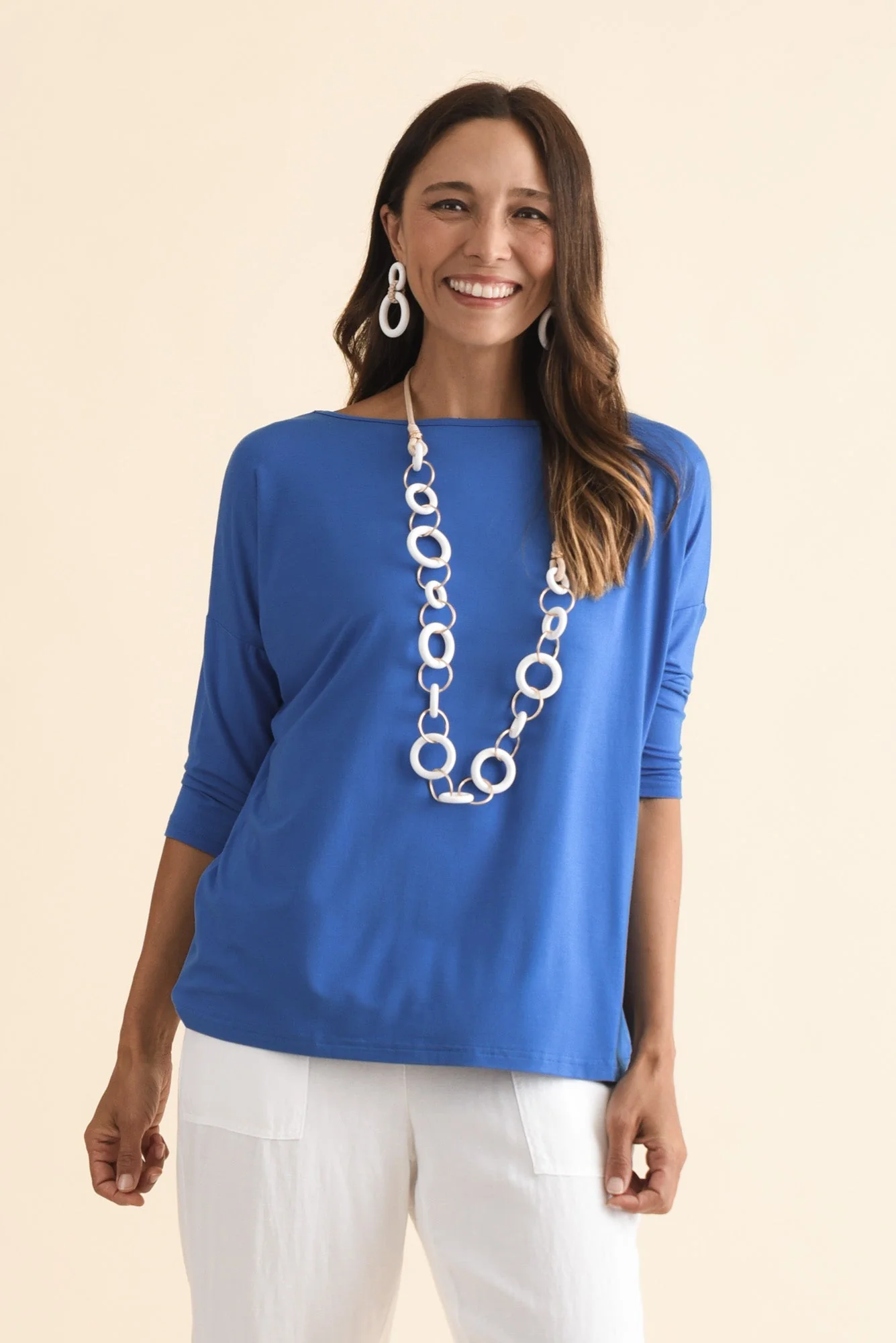 Josette Blue Bamboo Top - Image 2