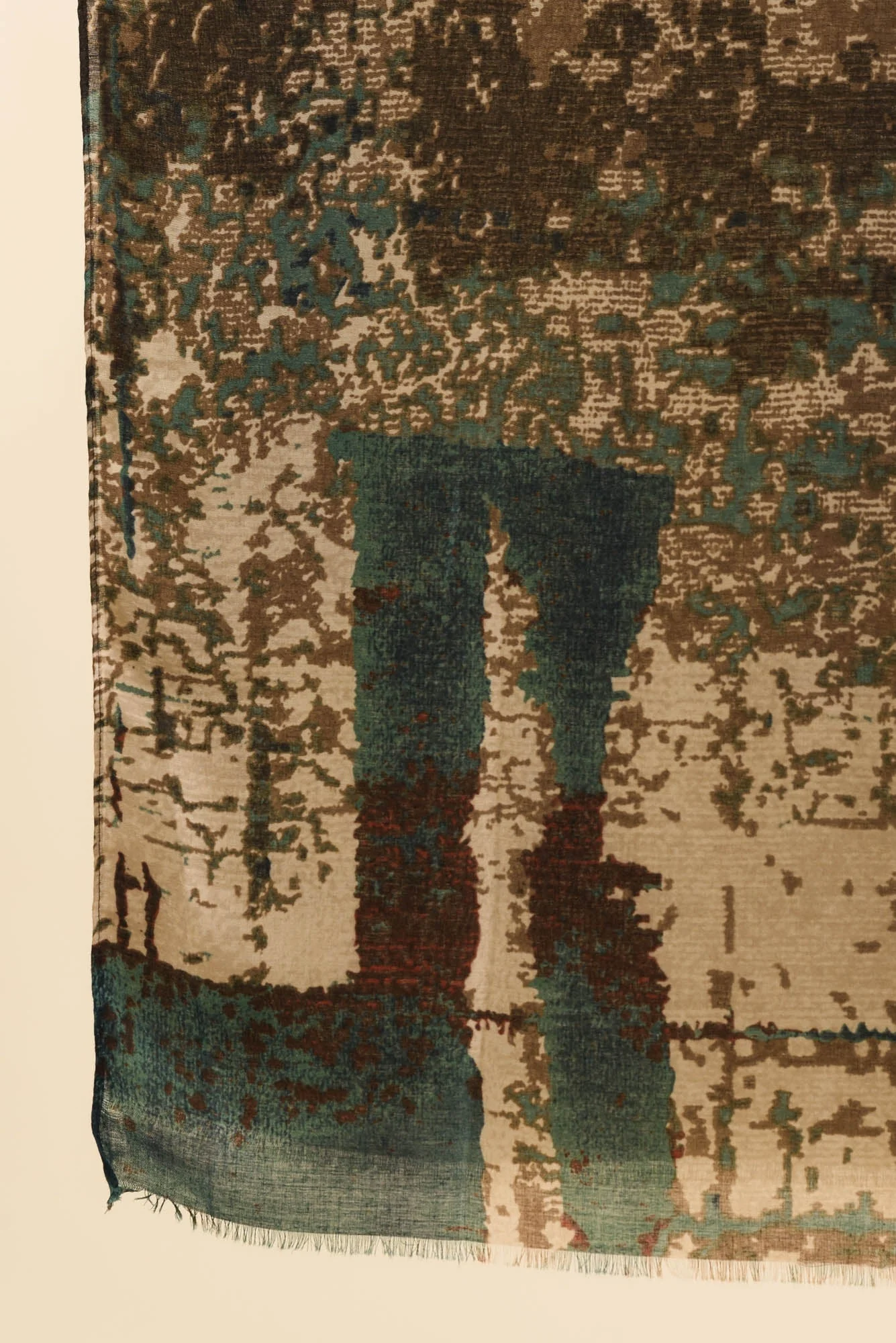 Kallo Green Abstract Scarf - Image 3
