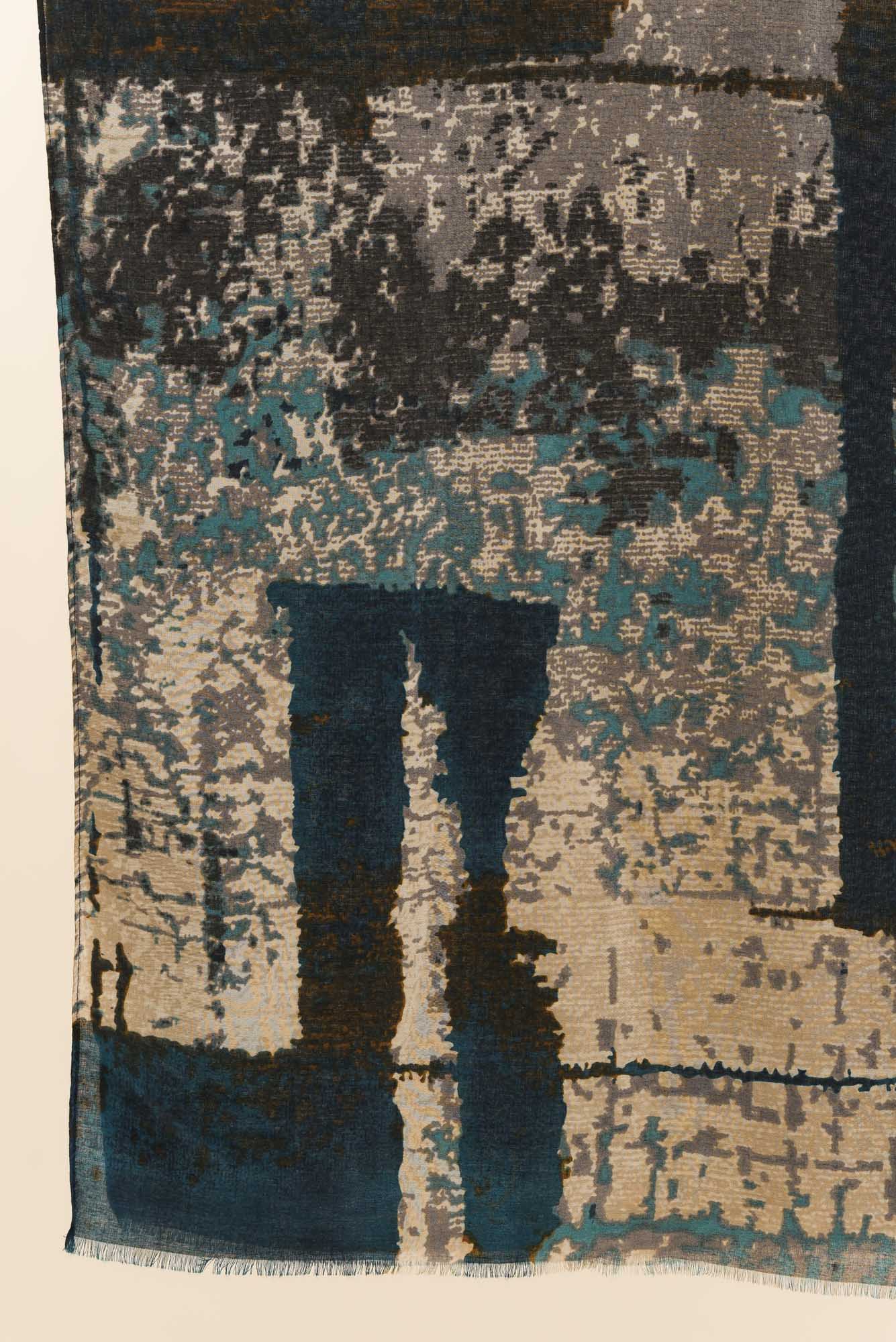 Kallo Navy Abstract Scarf - Image 3