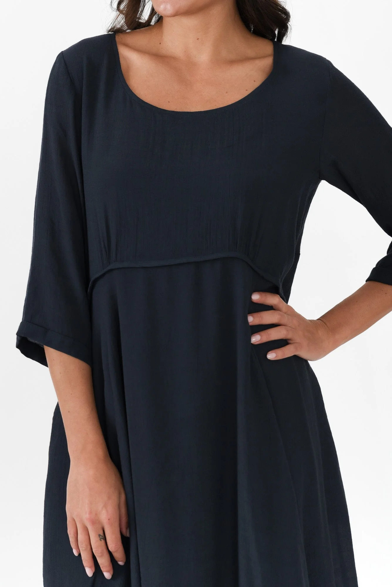 Karina Navy Crescent Dress - Image 5