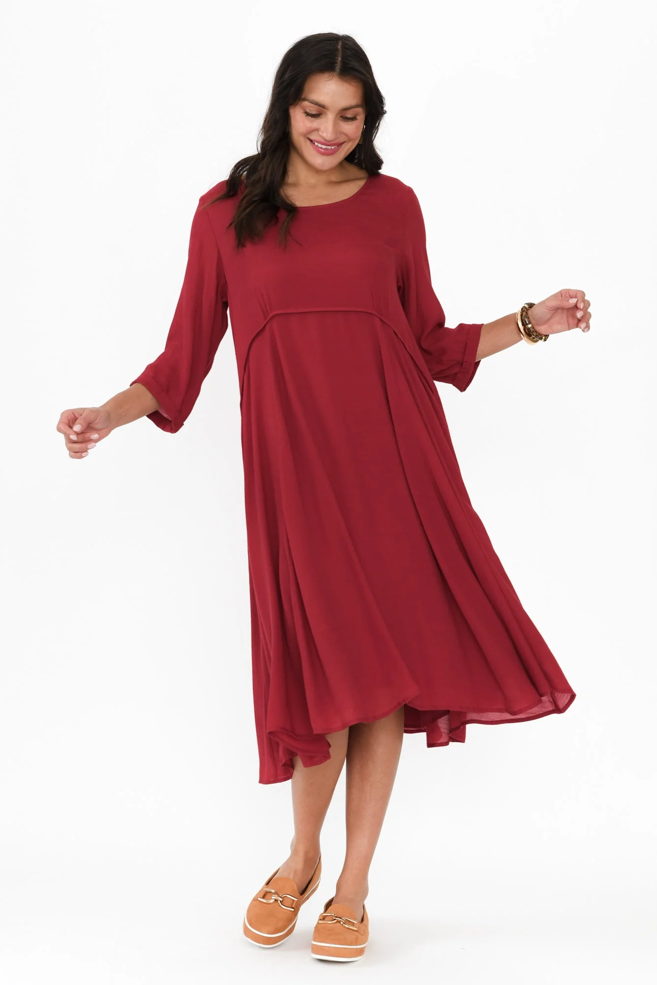 Karina Red Crescent Dress - Image 2
