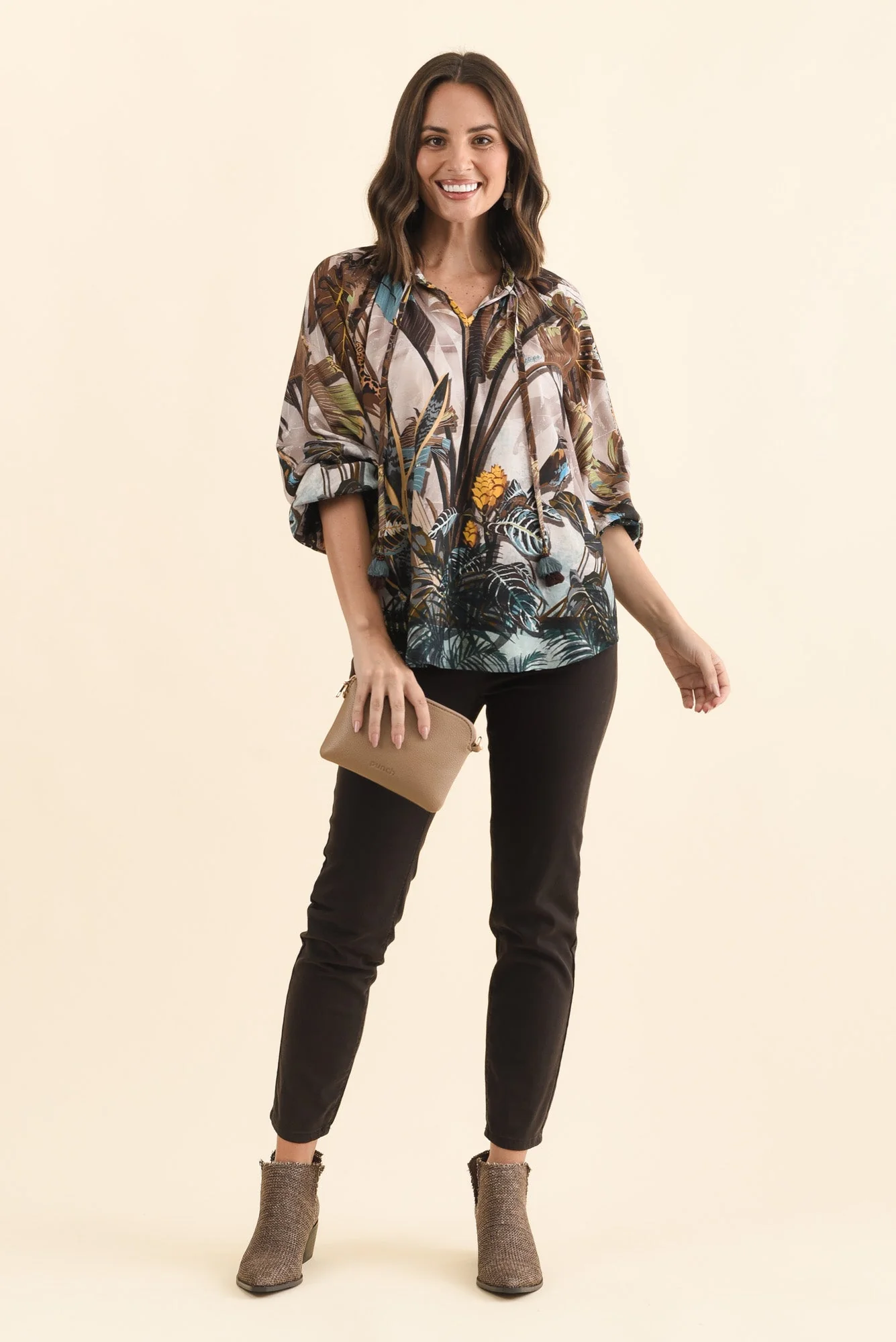 Katene Brown Jungle Tassel Top - Image 2