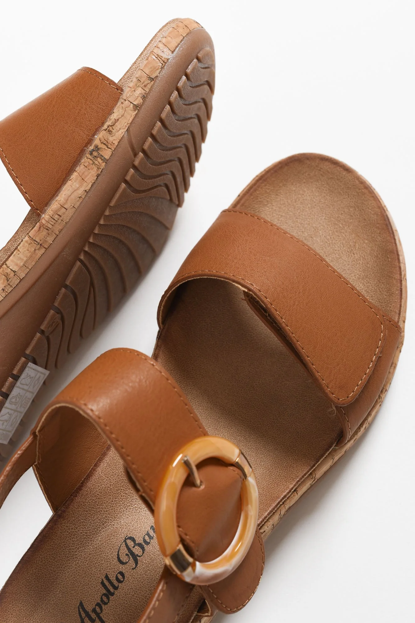 Katherine Tan Velcro Buckle Sandal - Image 4