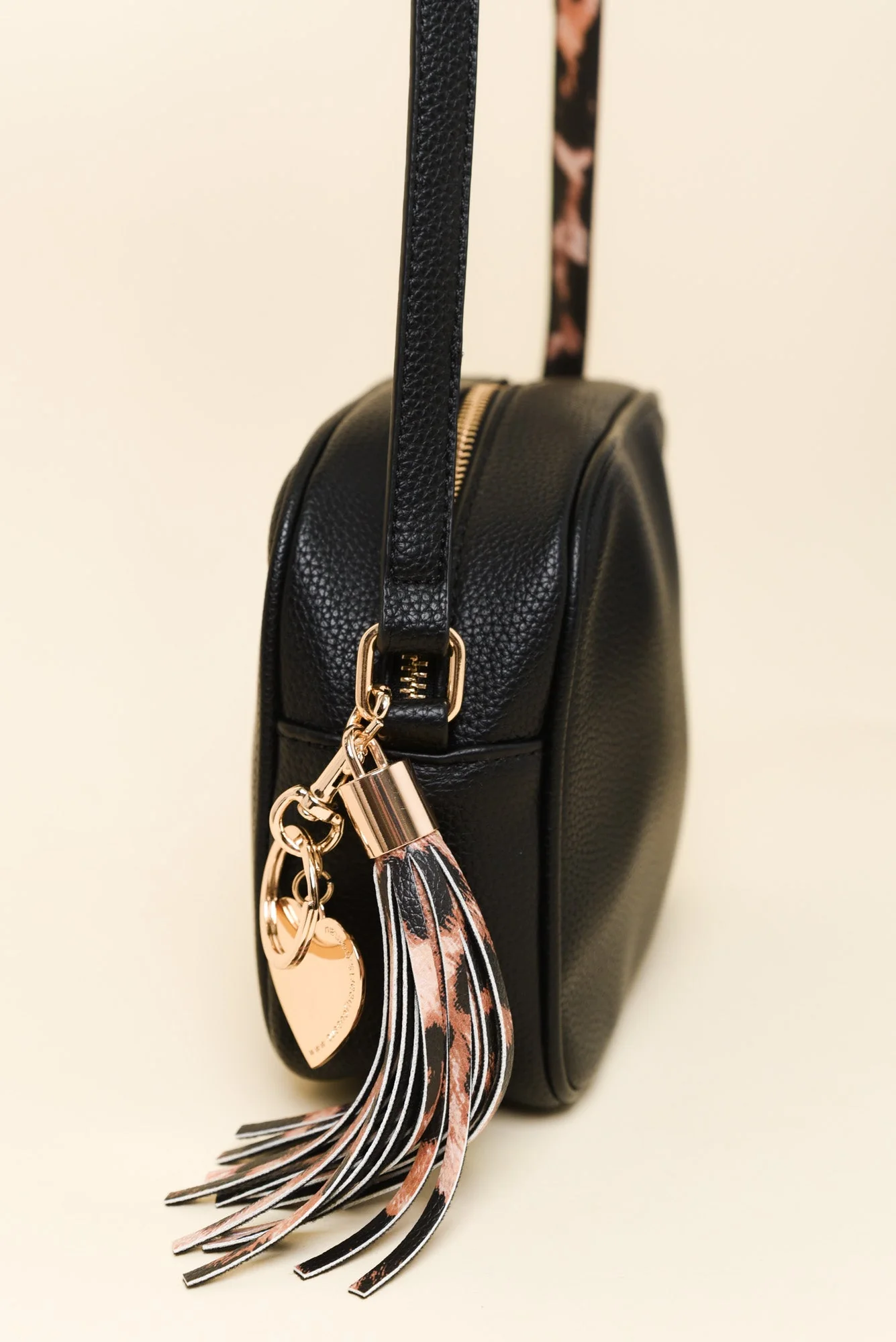 Katie Black Trim Crossbody Bag - Image 2