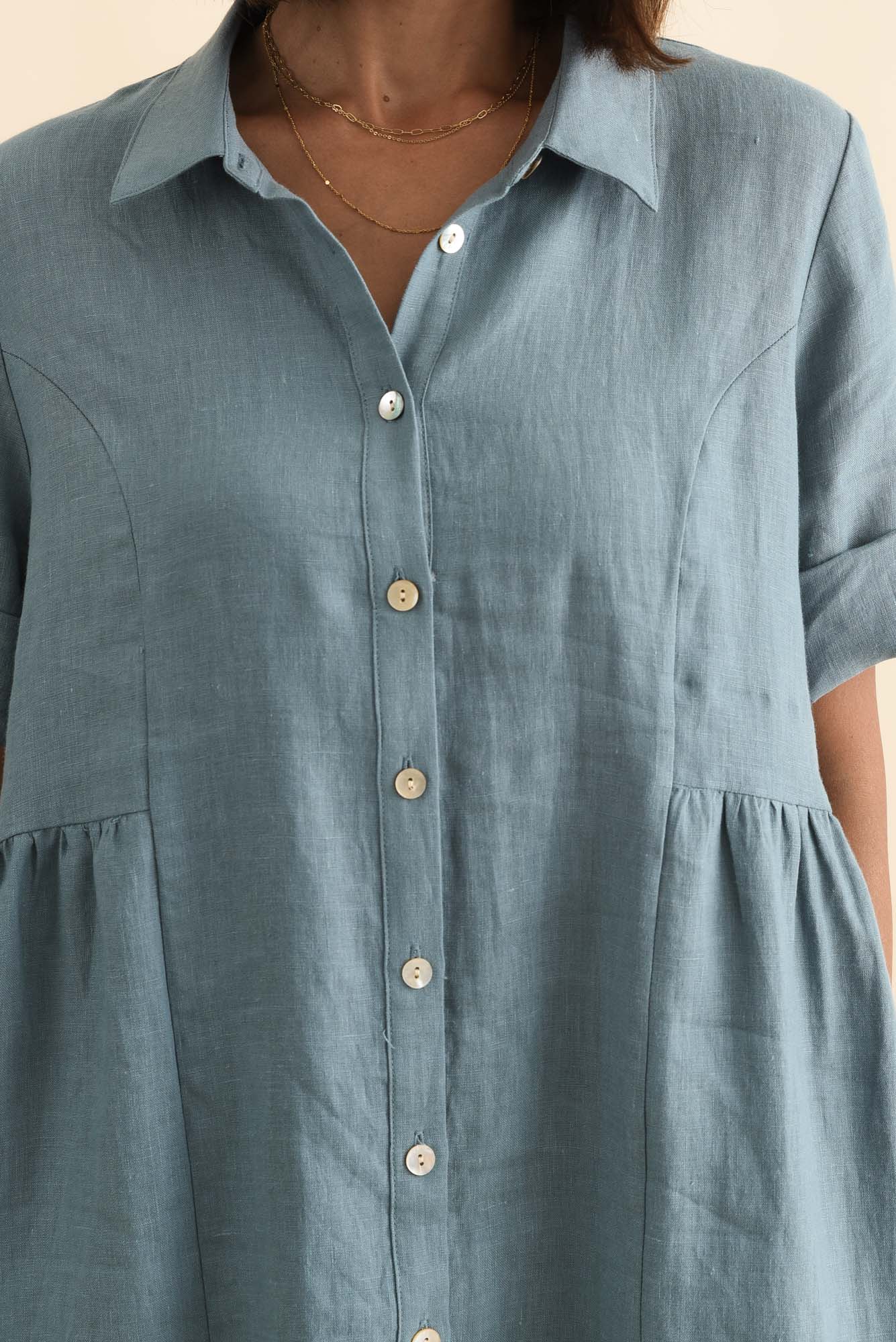 Katy Steel Linen Pocket Dress - Image 4
