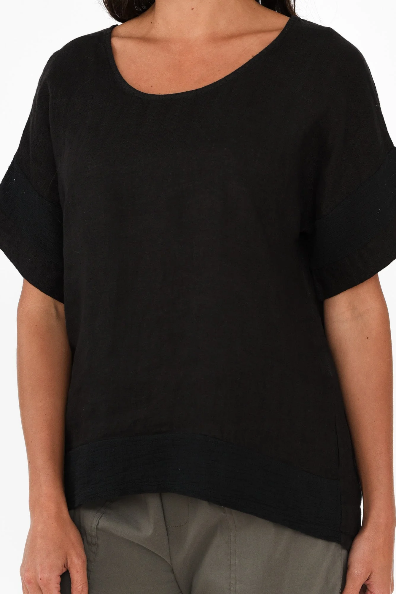 Kaya Black Linen Top - Image 5