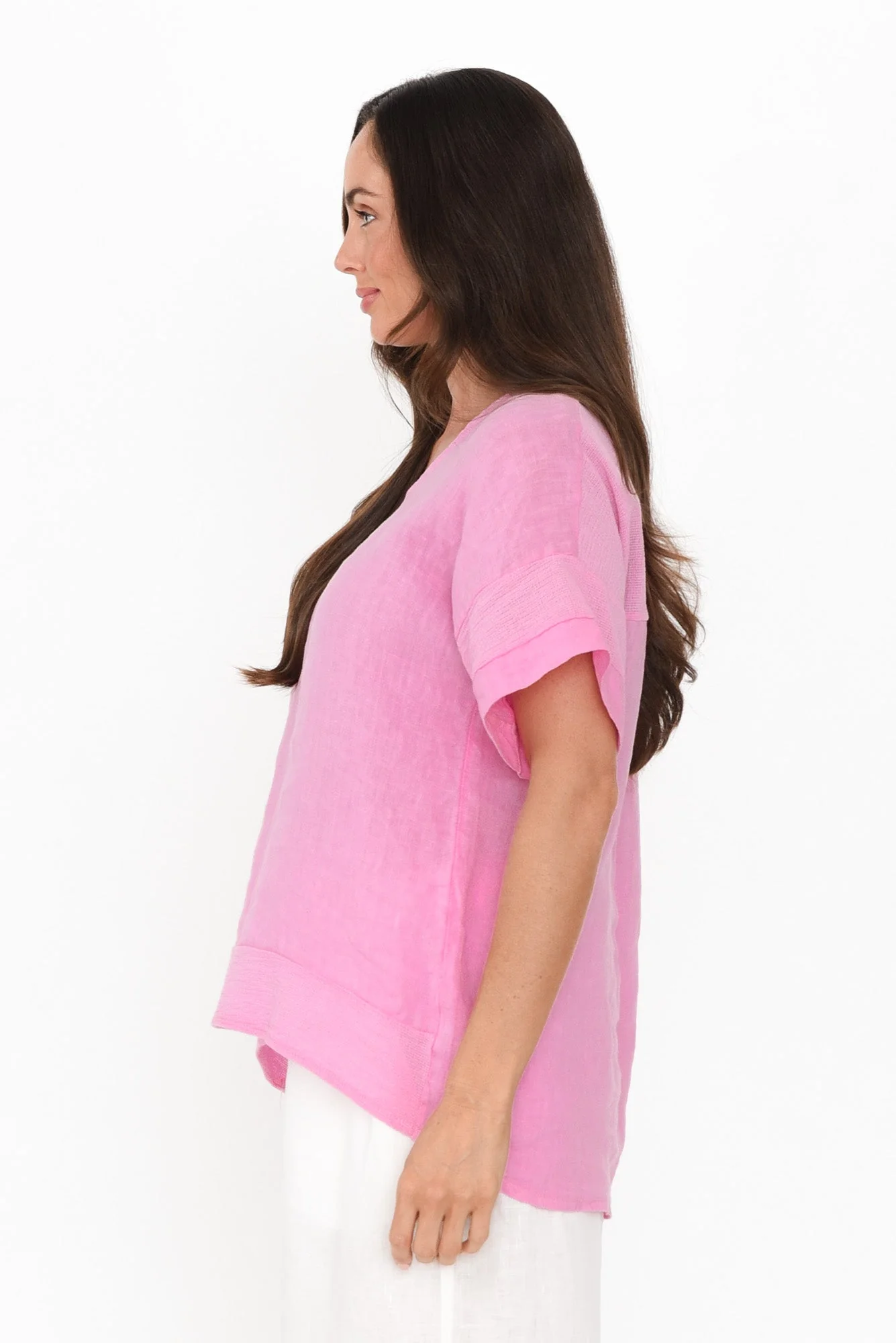 Kaya Pink Linen Top - Image 4