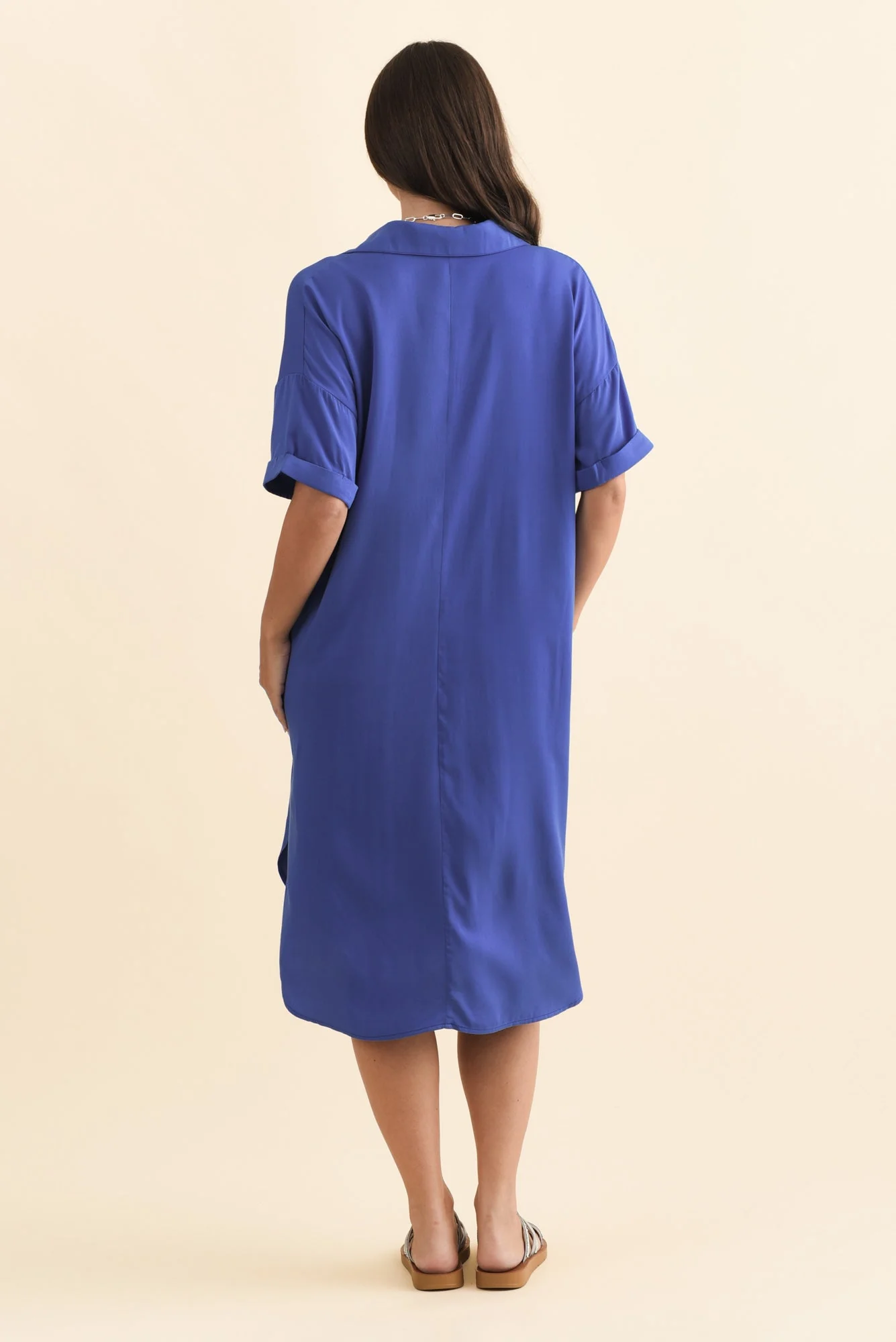 Kazi Cobalt Shirt Dress - Image 5