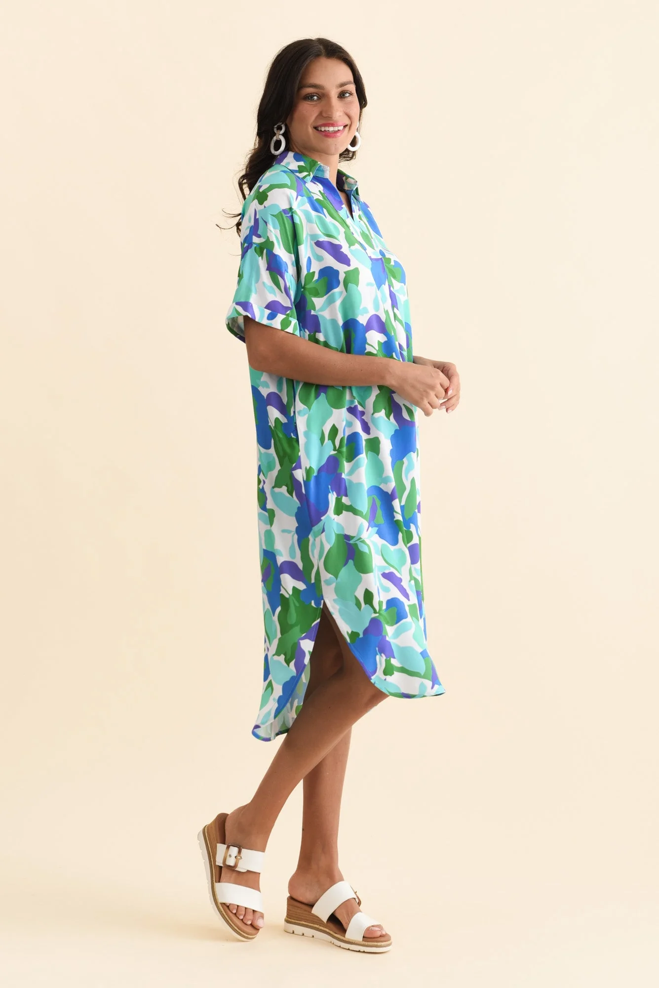Kazi Green Garden Shirt Dress - Image 3