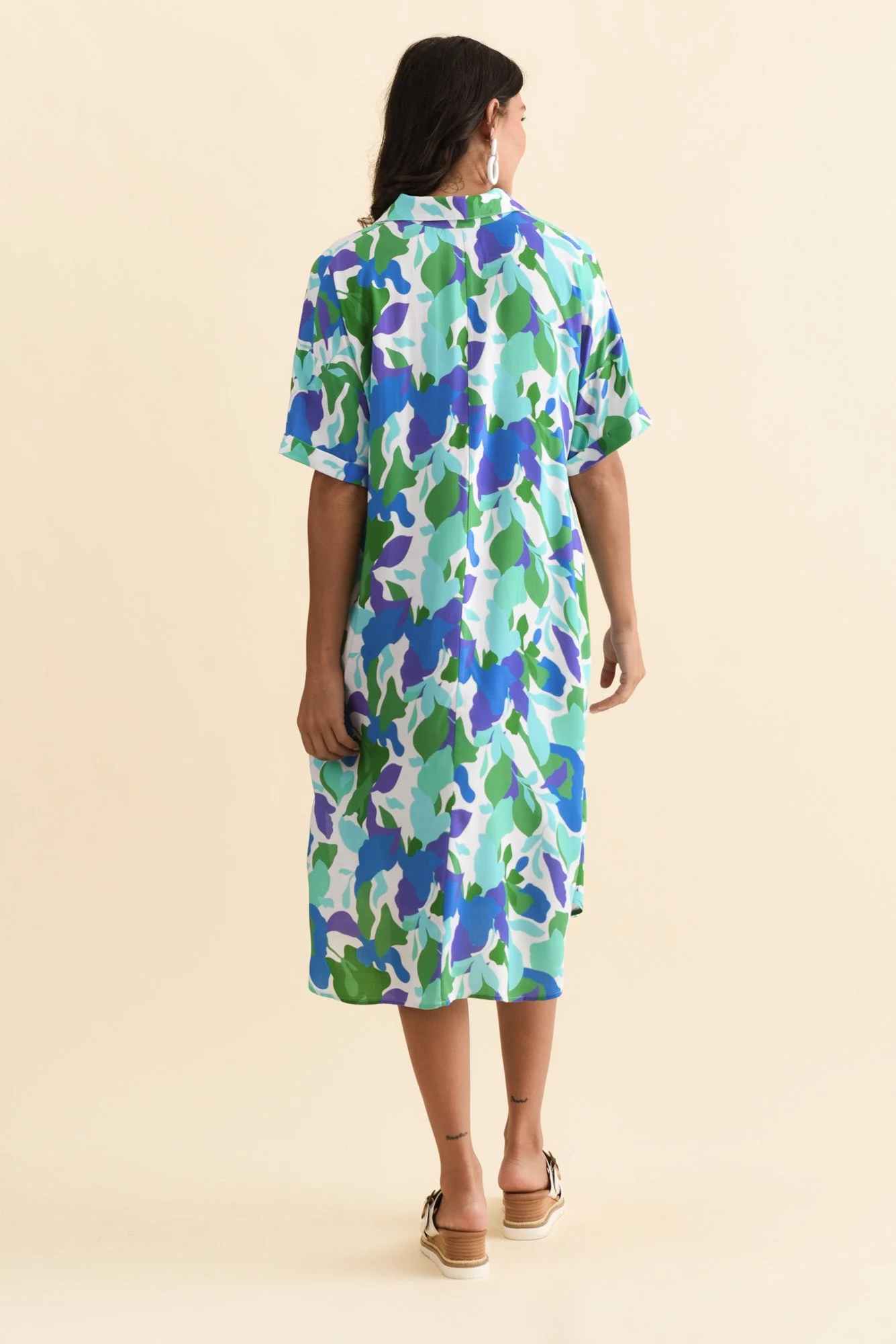 Kazi Green Garden Shirt Dress - Image 4