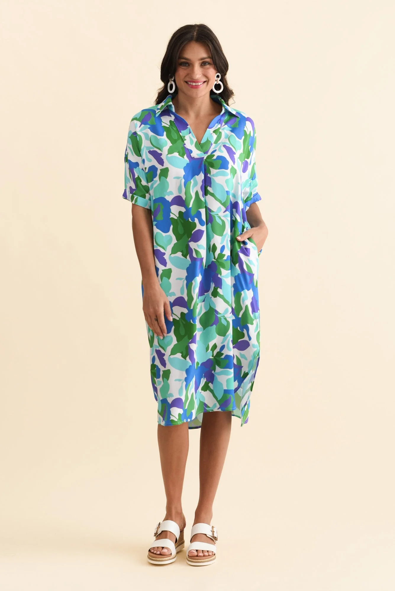 Kazi Green Garden Shirt Dress - Image 6