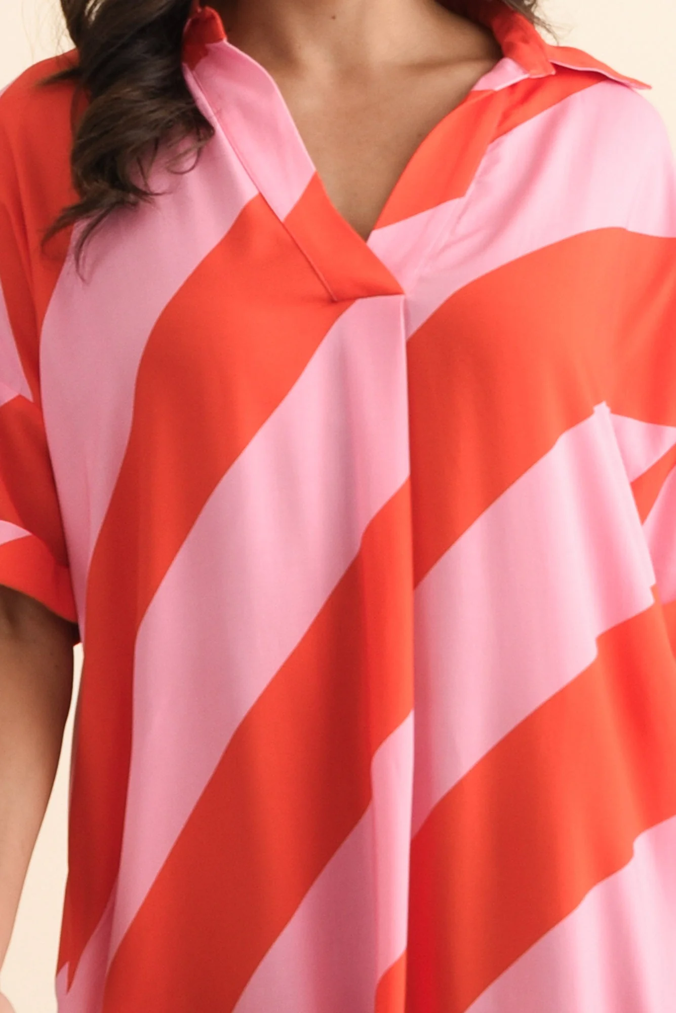 Kazi Pink Stripe Shirt Dress - Image 6