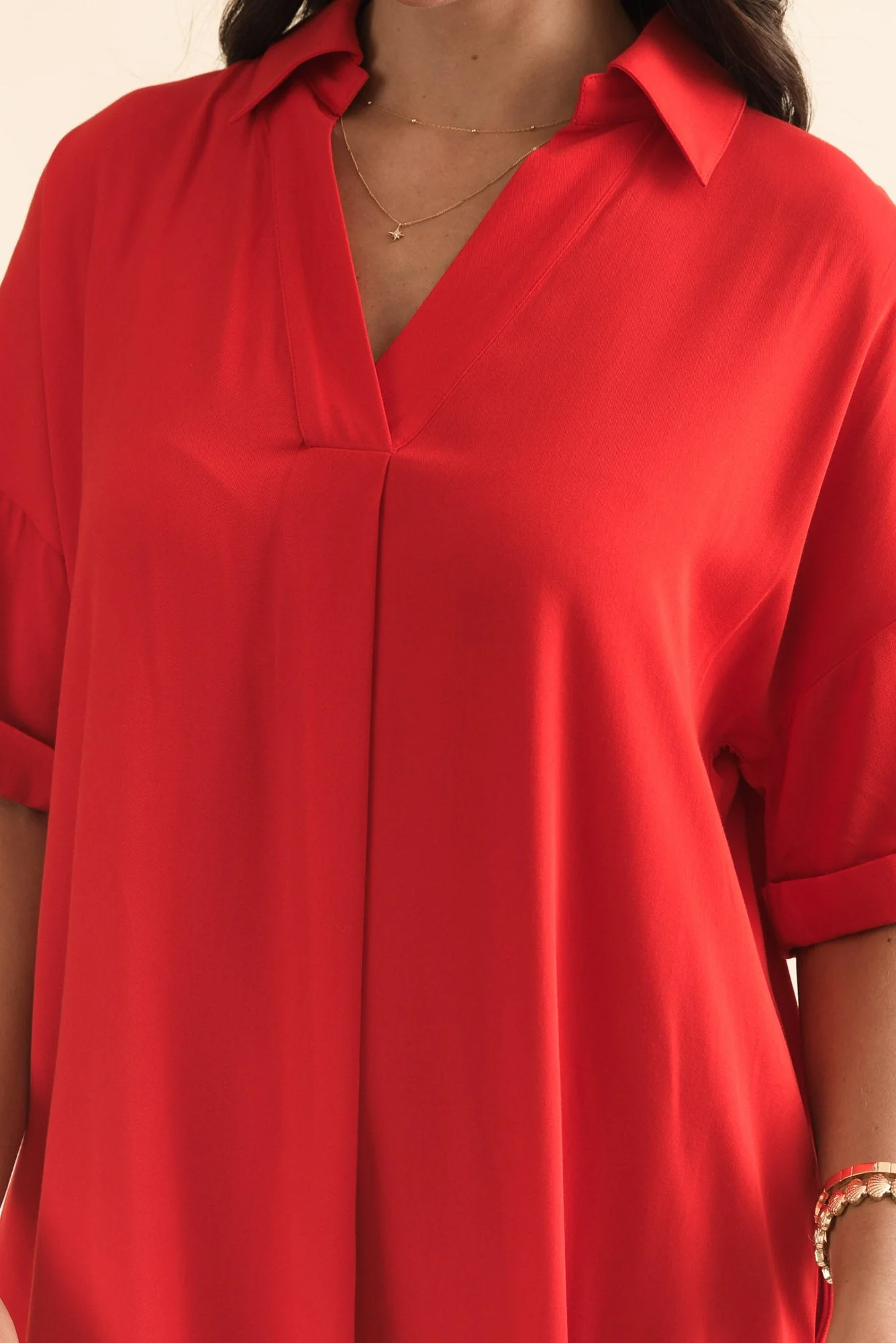 Kazi Red Shirt Dress - Image 5
