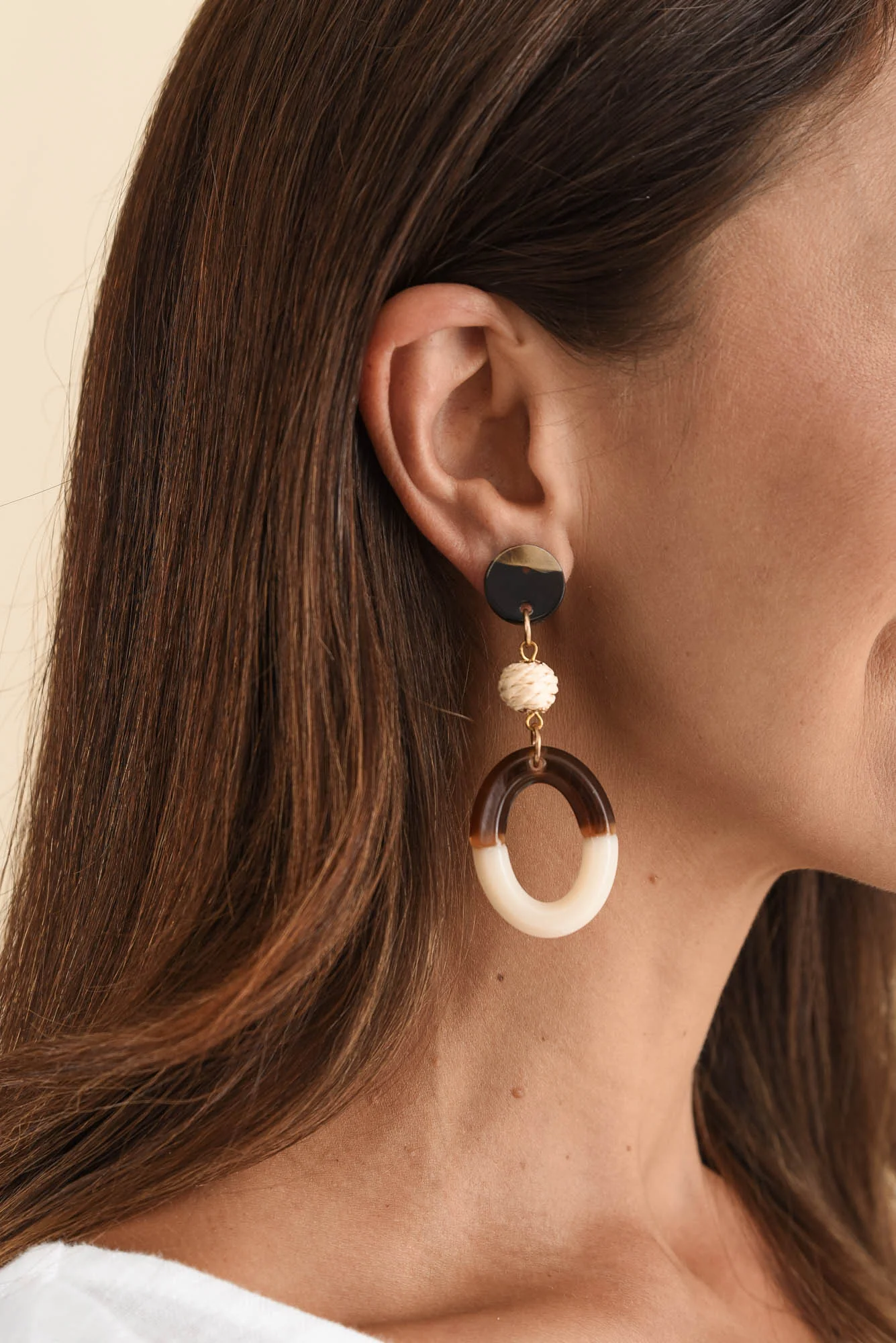 Kazimira Natural Oval Drop Earrings - Image 2