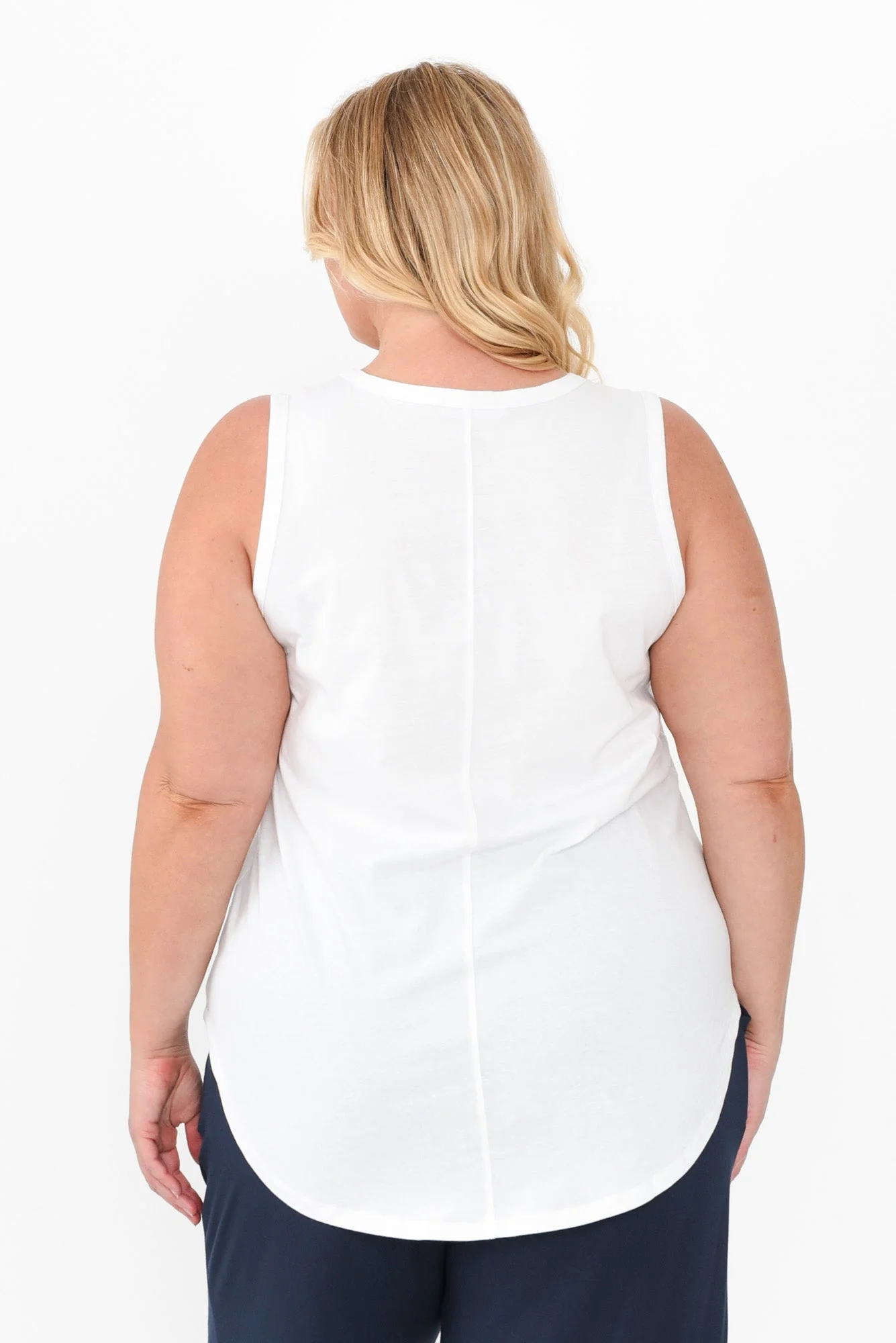 Keira White Cotton Tank - Image 10