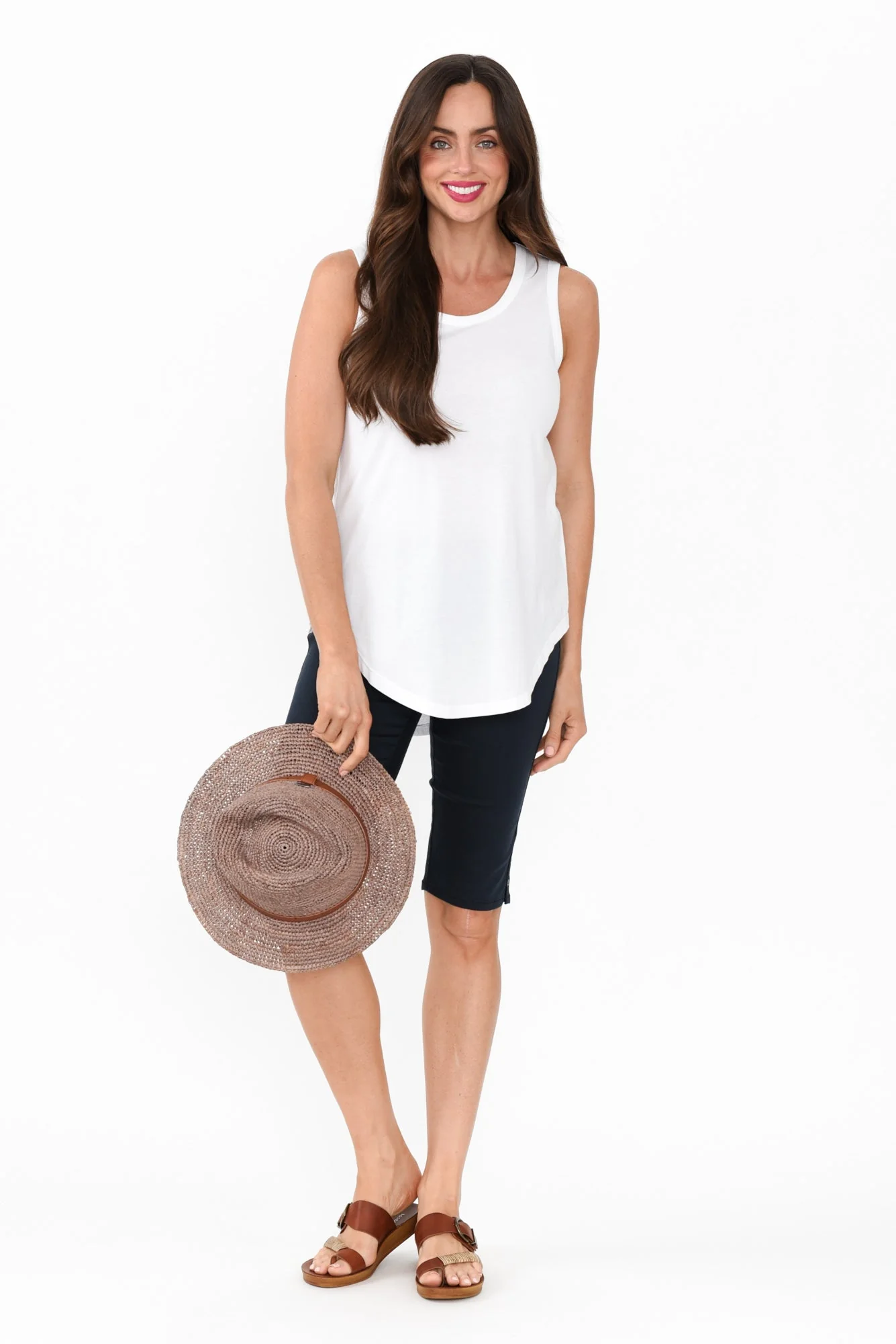 Keira White Cotton Tank - Image 2