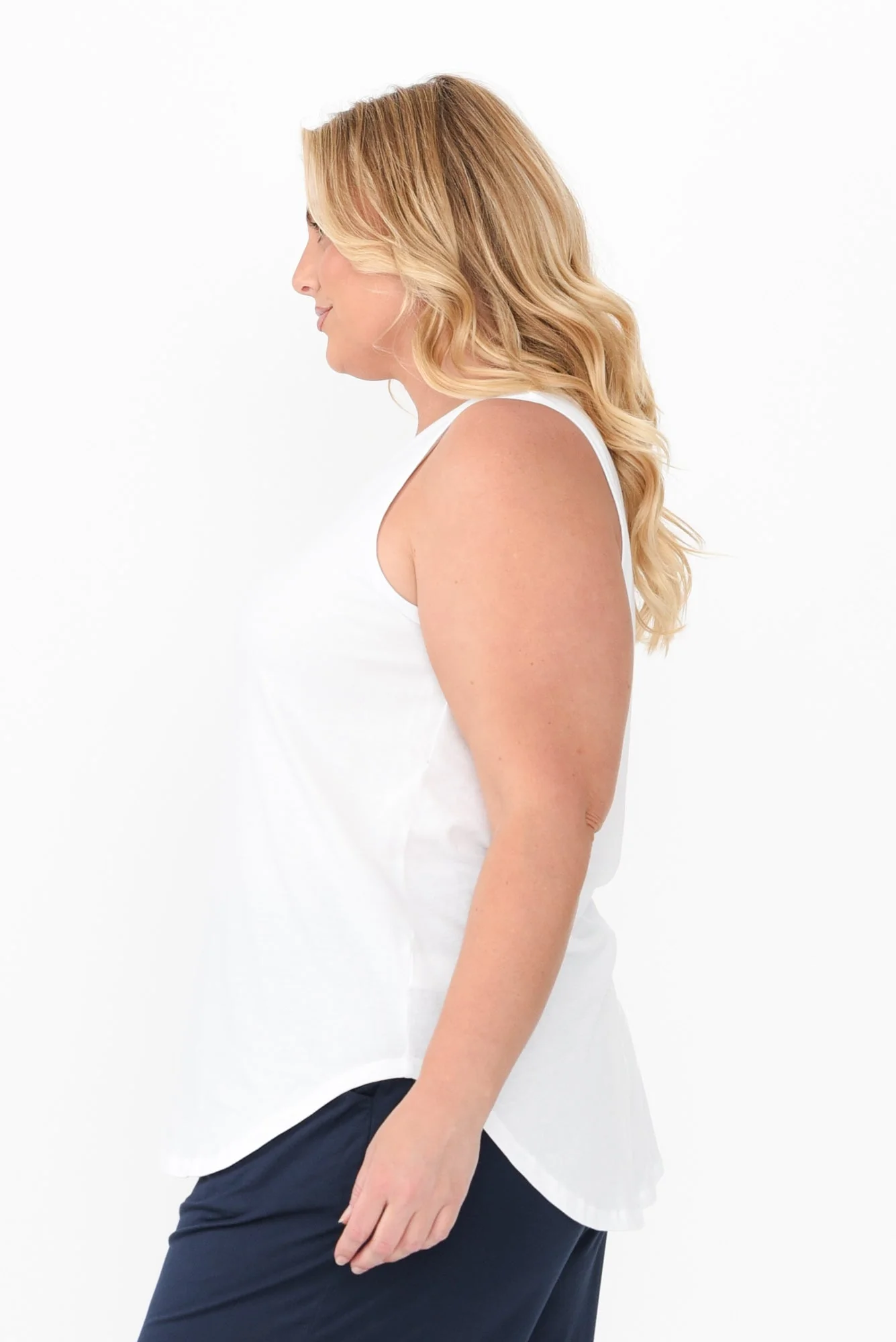 Keira White Cotton Tank - Image 9