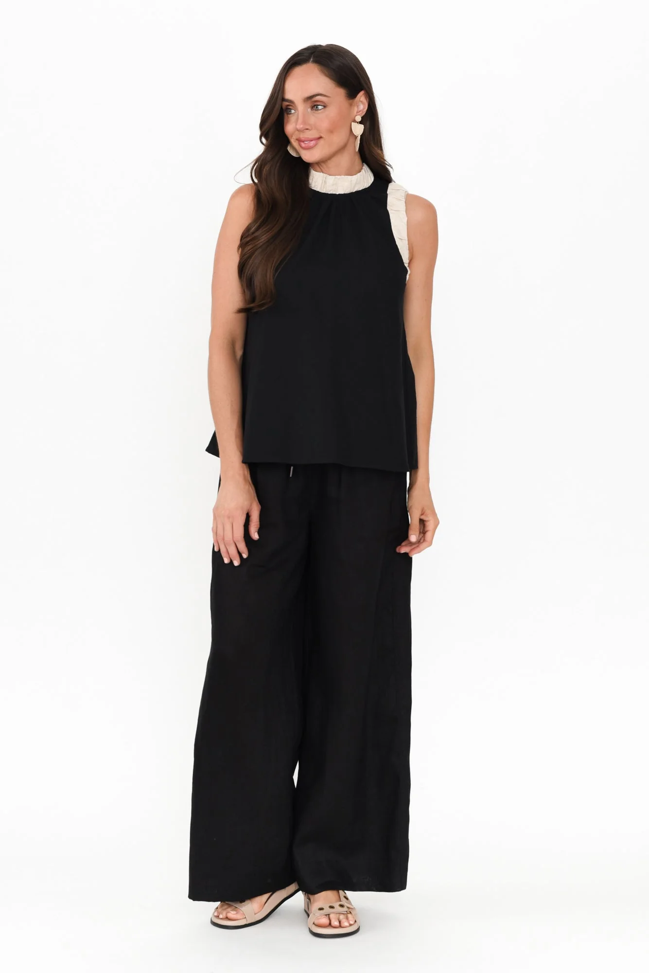 Kelley Black Trim Cotton Blend Tank - Image 7