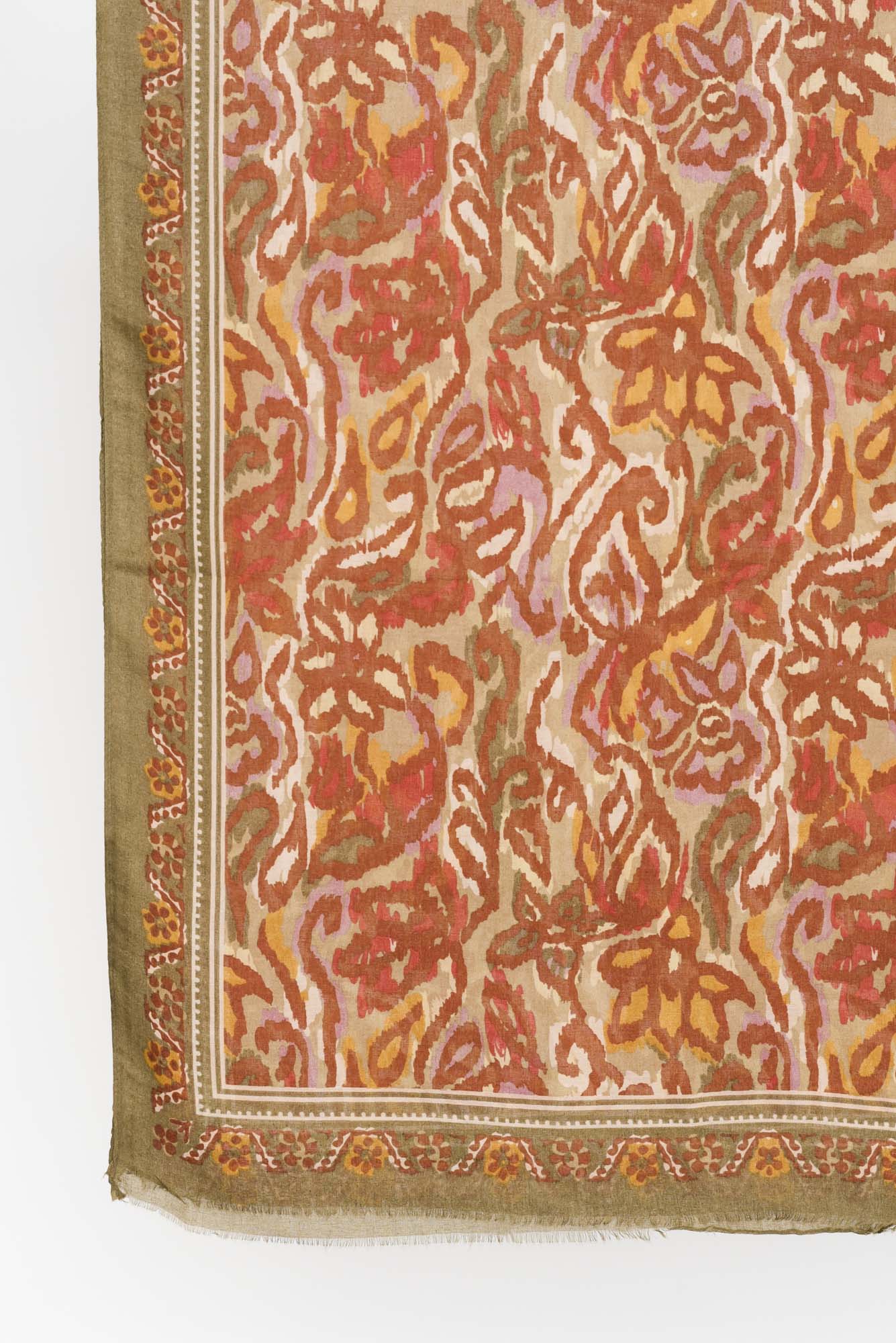 Ken Khaki Abstract Scarf - Image 2