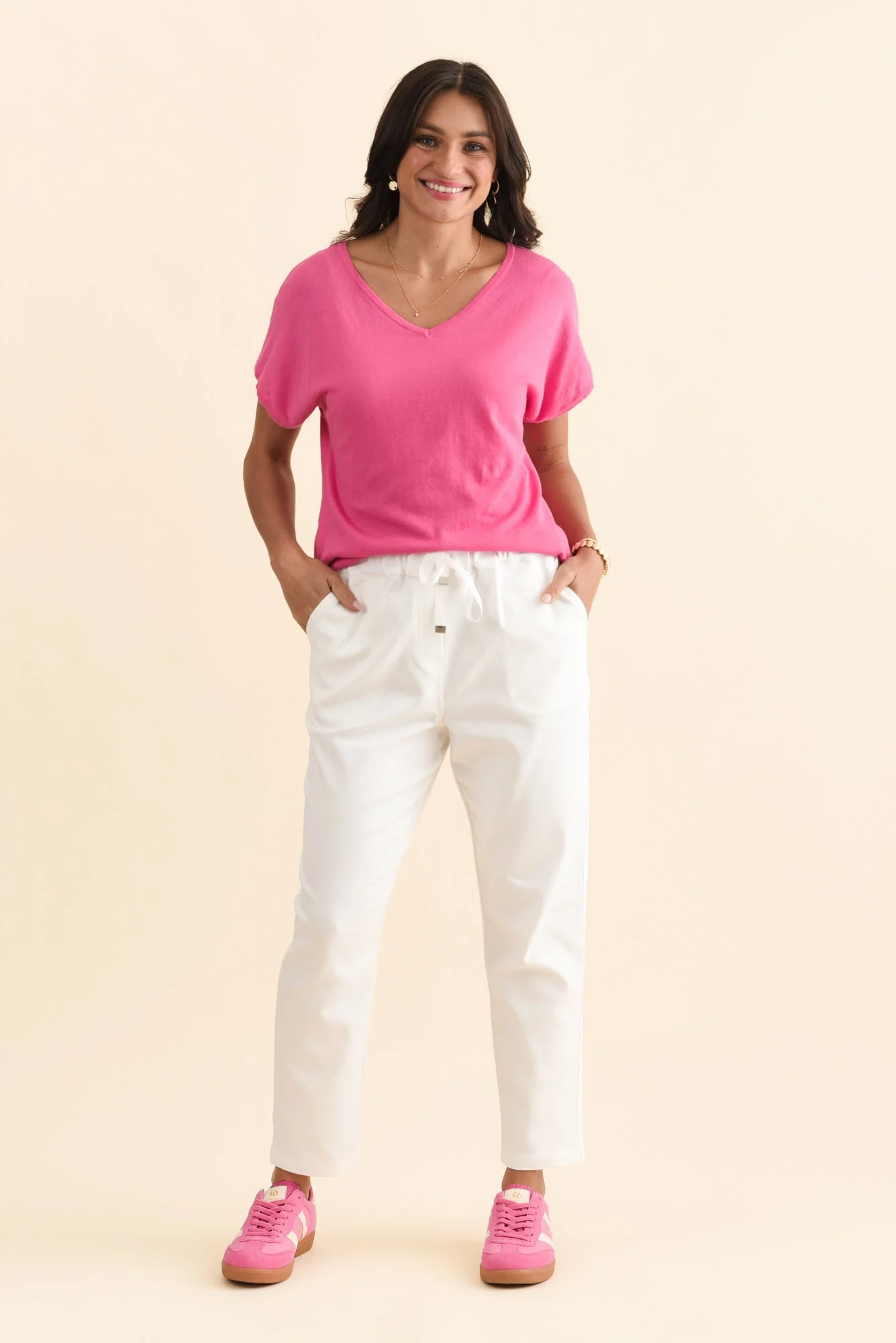 Kenzie White Drawstring Pants - Image 6