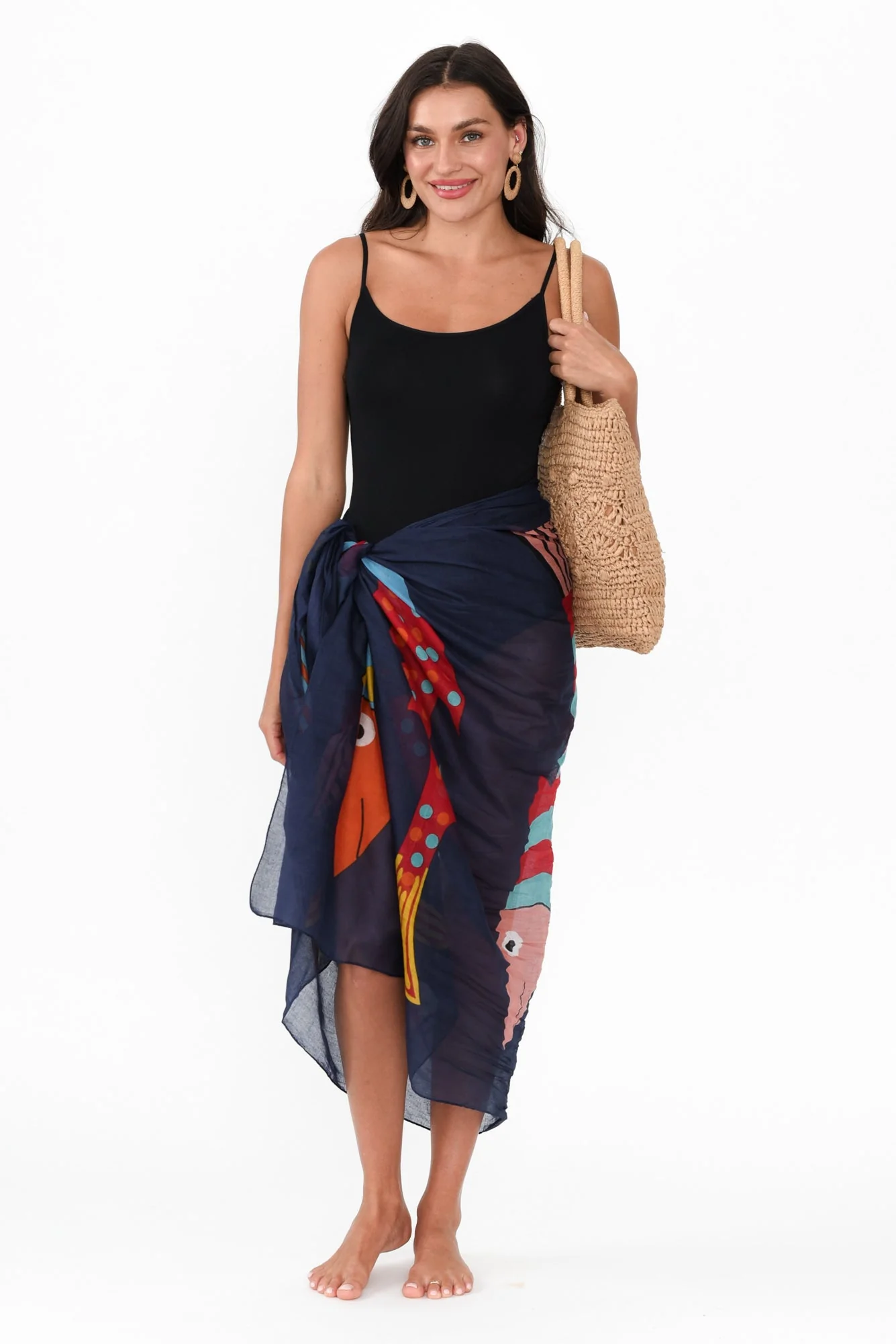 Keyla Navy Sea Sarong - Image 2