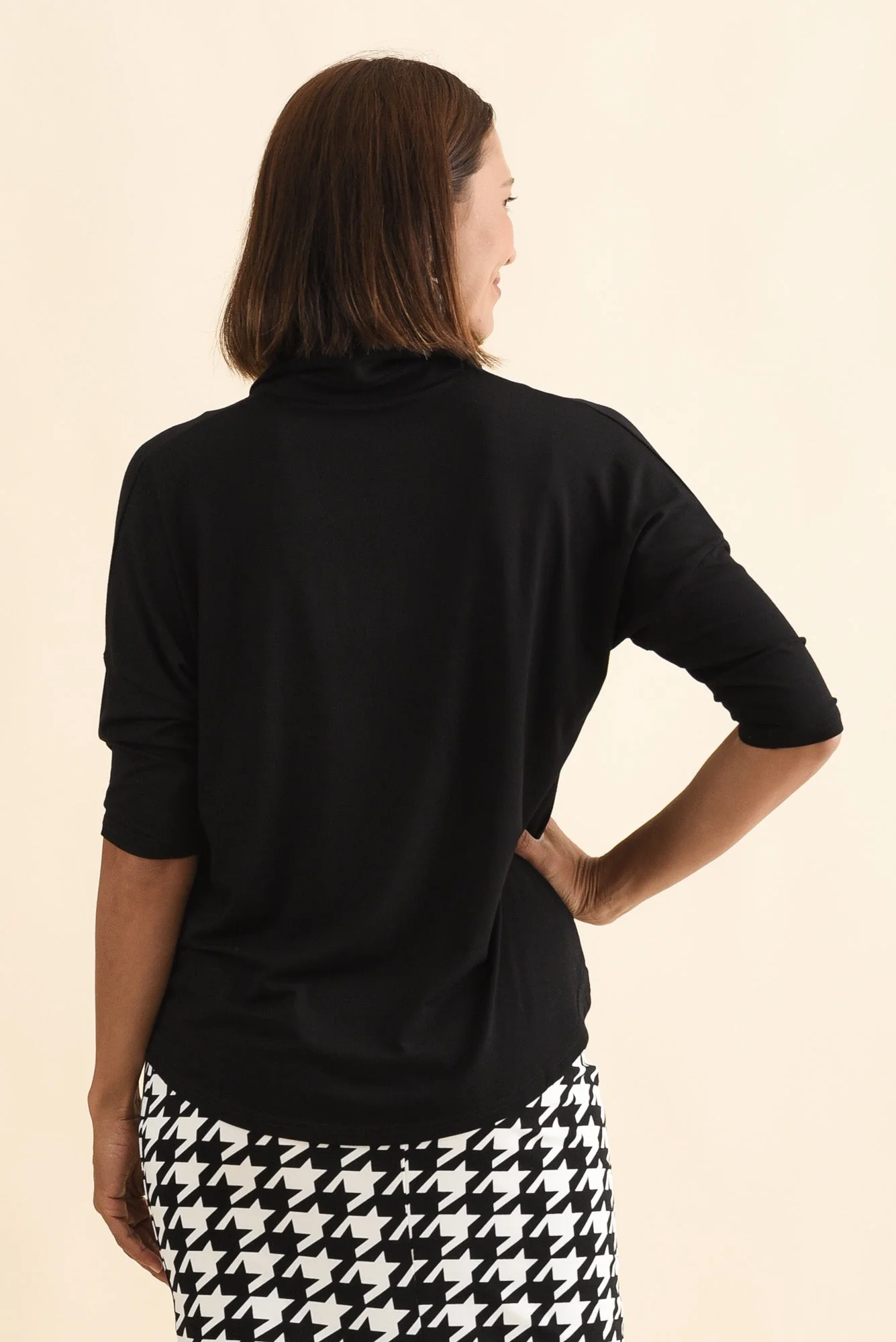 Khan Black Collared Polo Top - Image 4