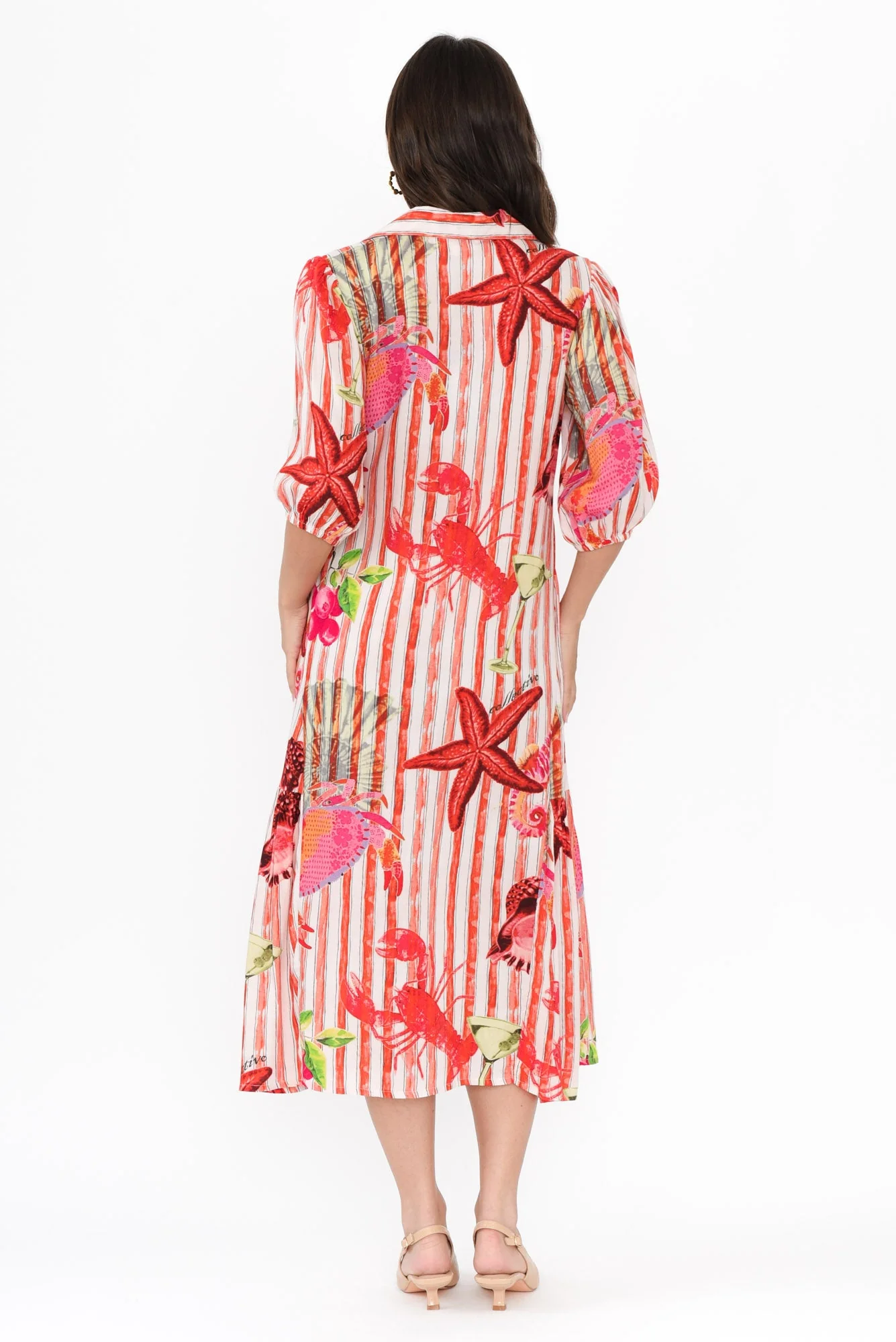 Kimma Red Sea Shirt Dress - Image 4