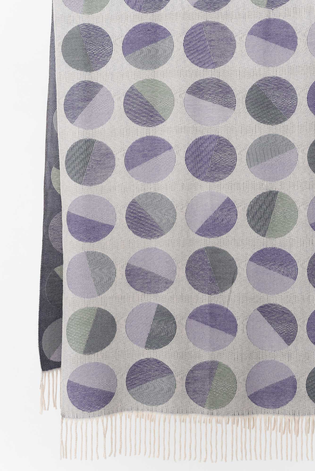 Kindra Indigo Geo Tassel Scarf - Image 4