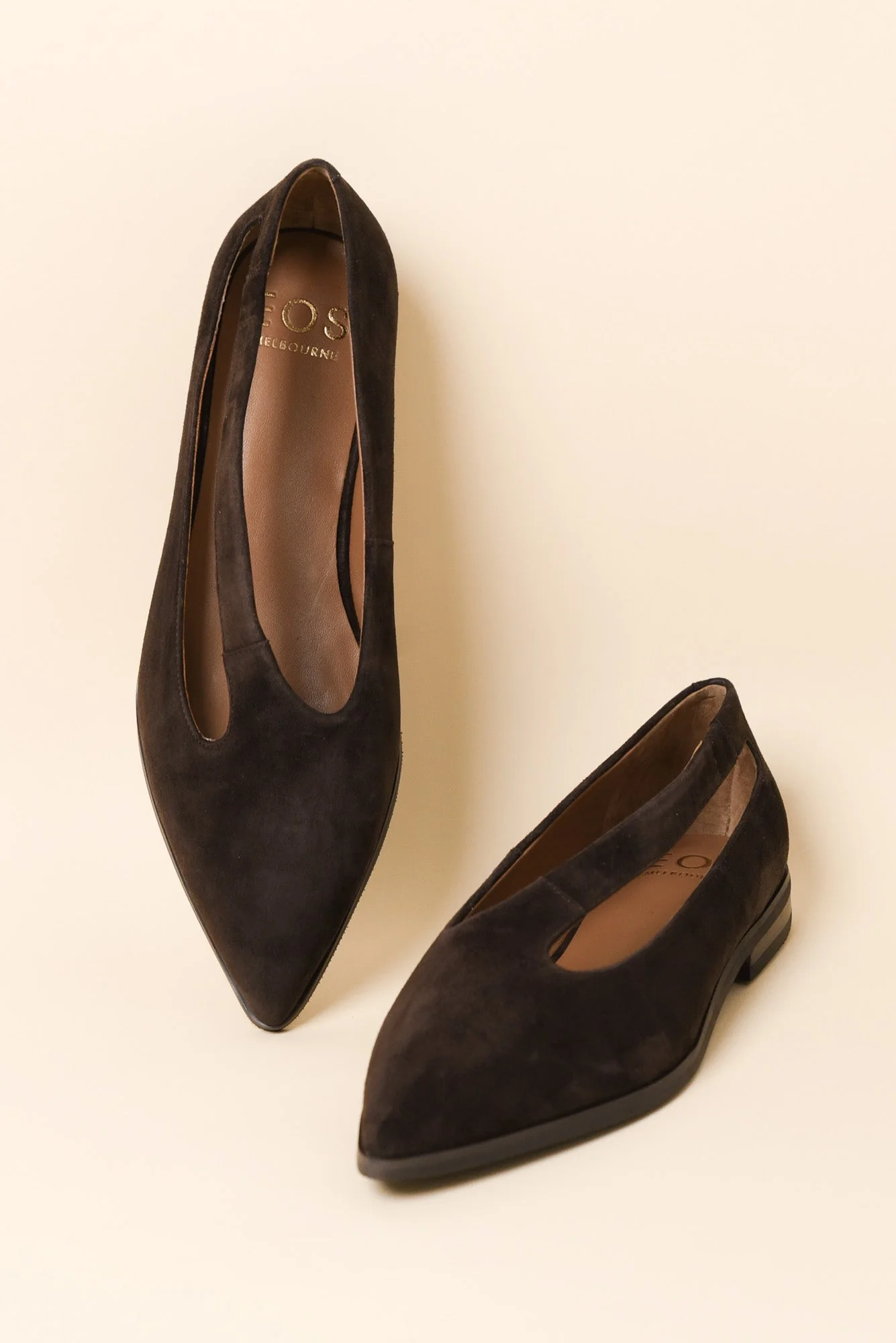 Kip Chocolate Suede Flat - Image 2