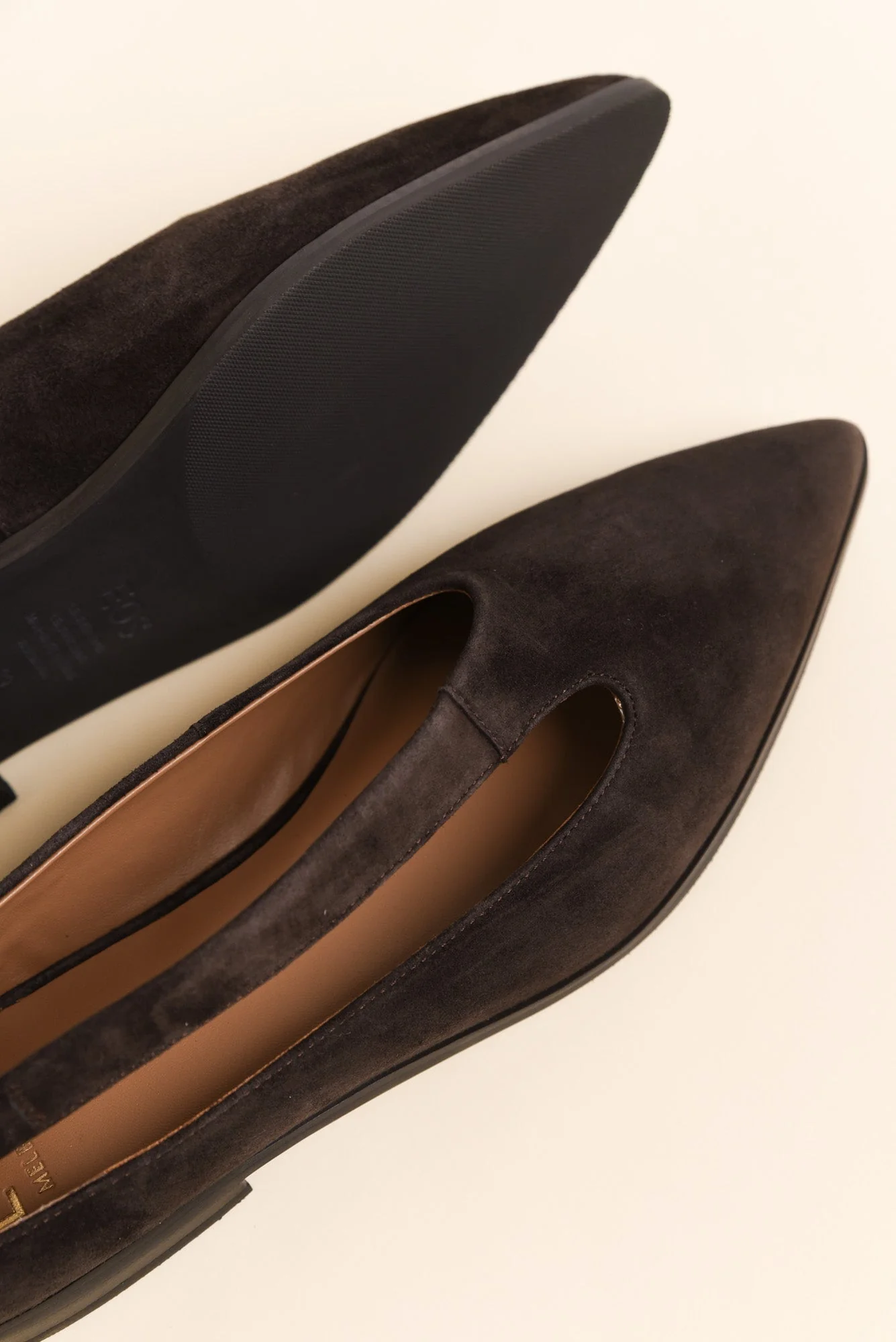 Kip Chocolate Suede Flat - Image 3