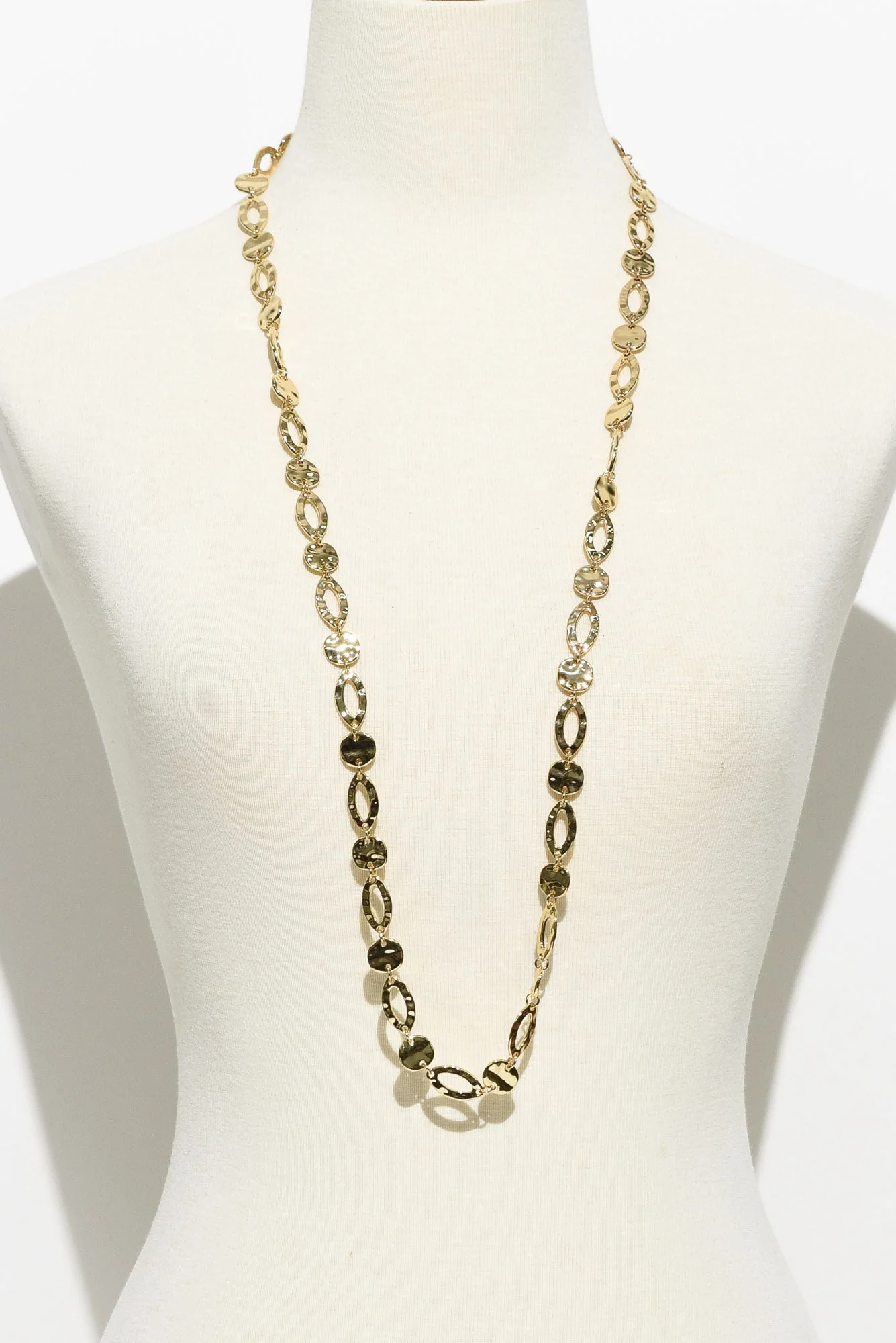 Kirra Gold Disc Ring Link Necklace - Image 2