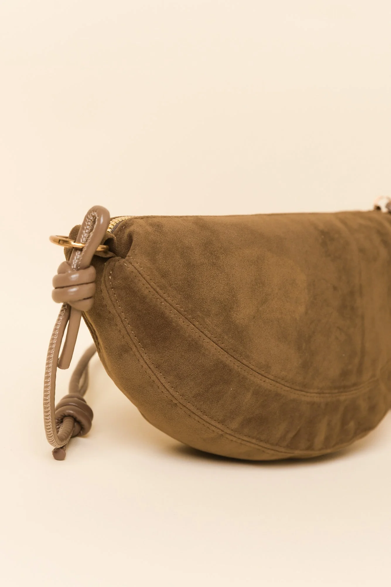 Kirsten Mocha Faux Suede Crossbody Bag - Image 3