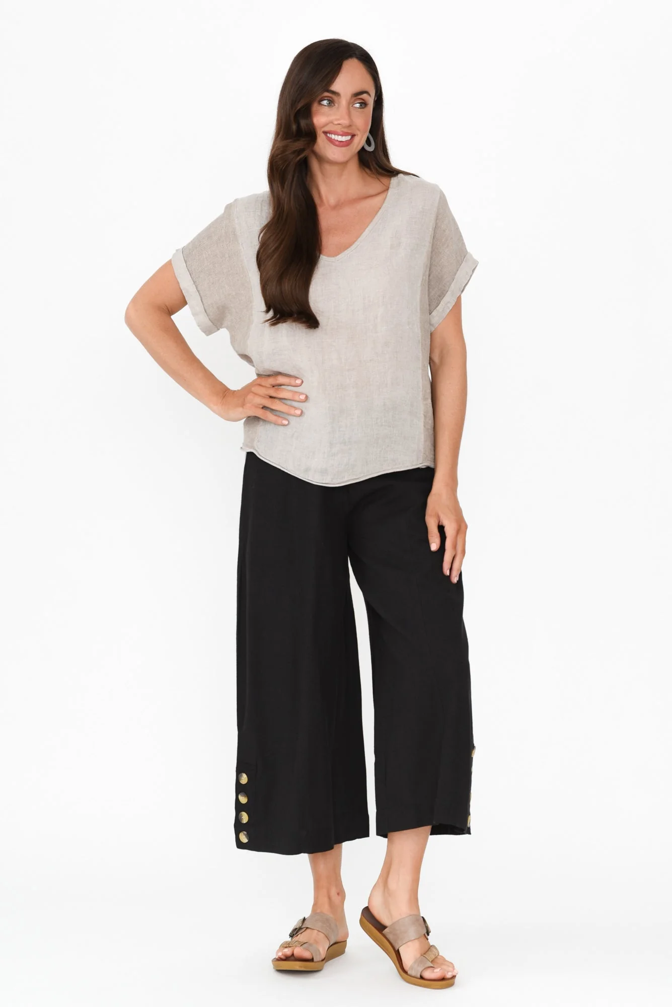 Kishan Black Cotton Blend Pants - Image 4