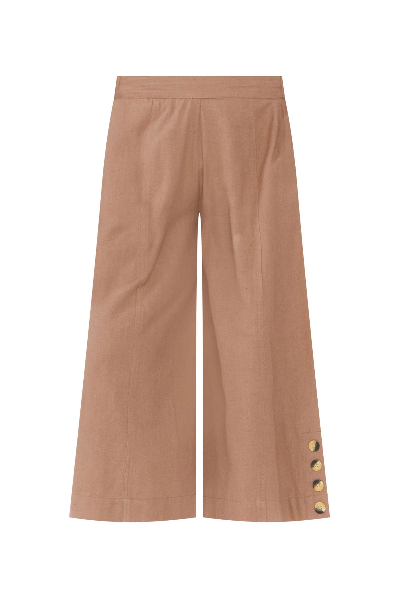 Kishan Mocha Cotton Blend Pants - Image 3