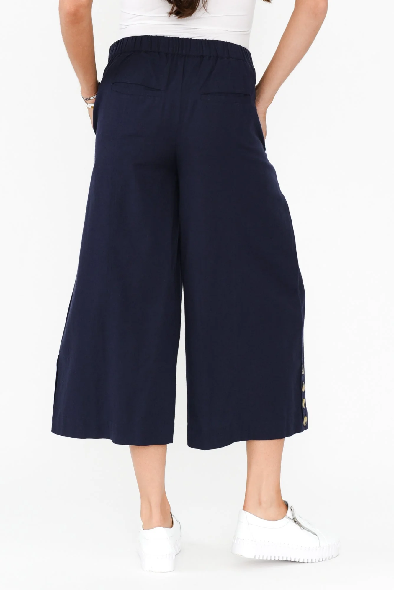 Kishan Navy Cotton Blend Pants - Image 7