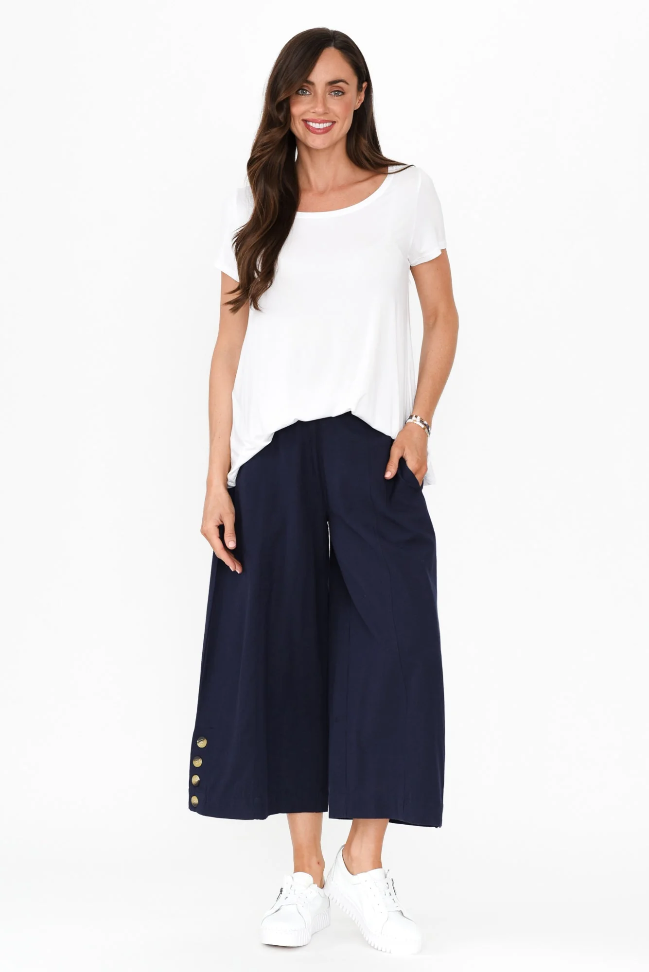 Kishan Navy Cotton Blend Pants - Image 8