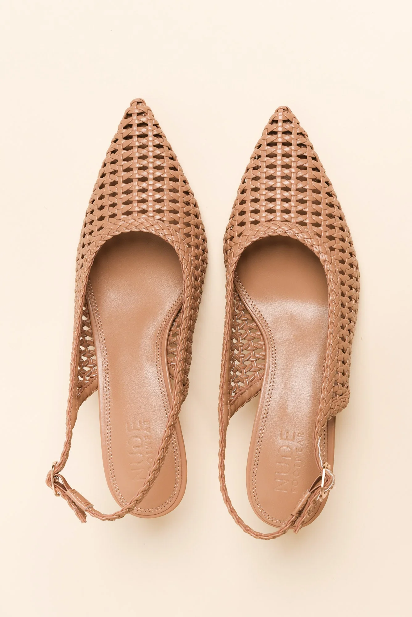 Koscuszkio Tan Leather Woven Heel - Image 5