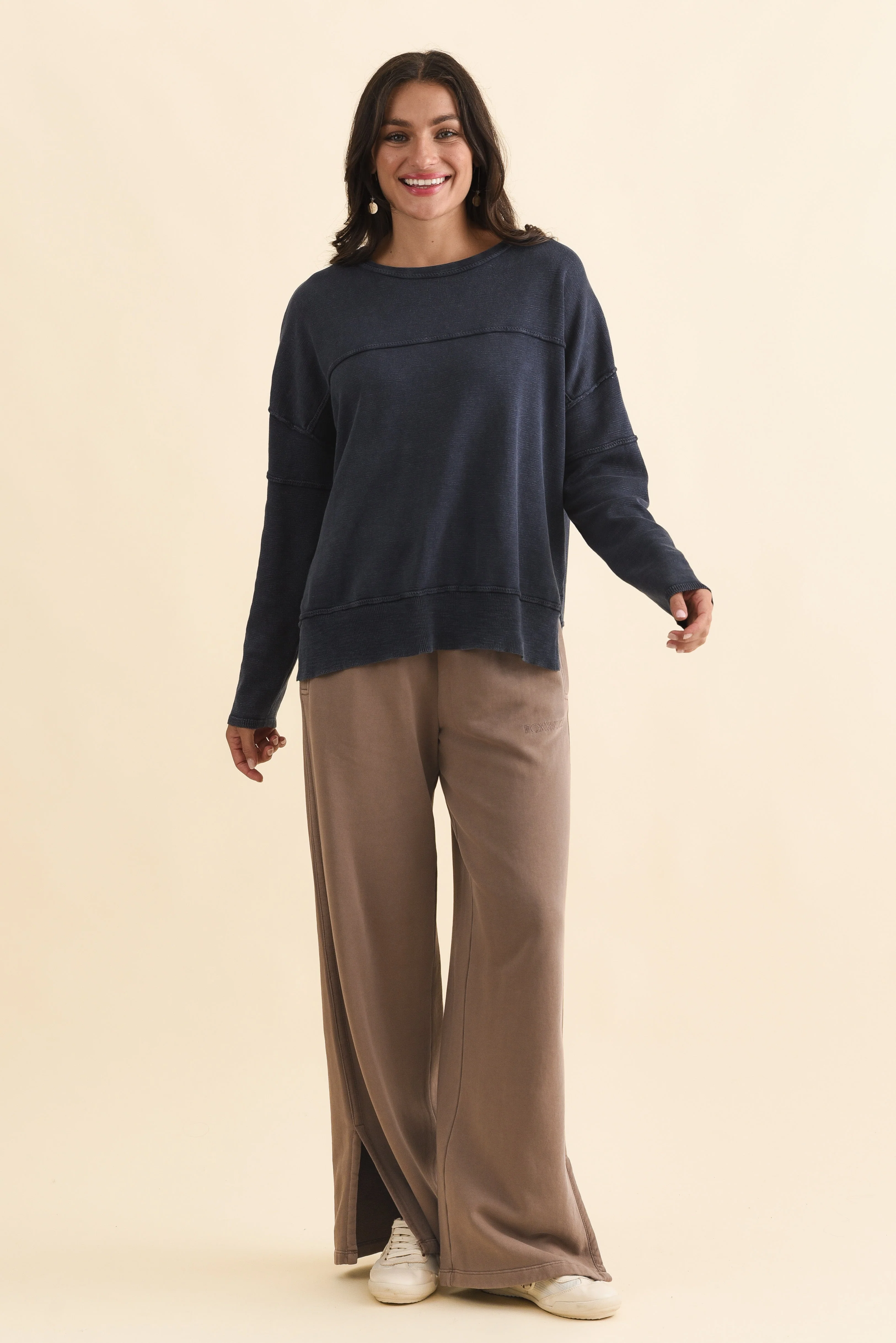 Kymberly Navy Cotton Knit Jumper - Image 6
