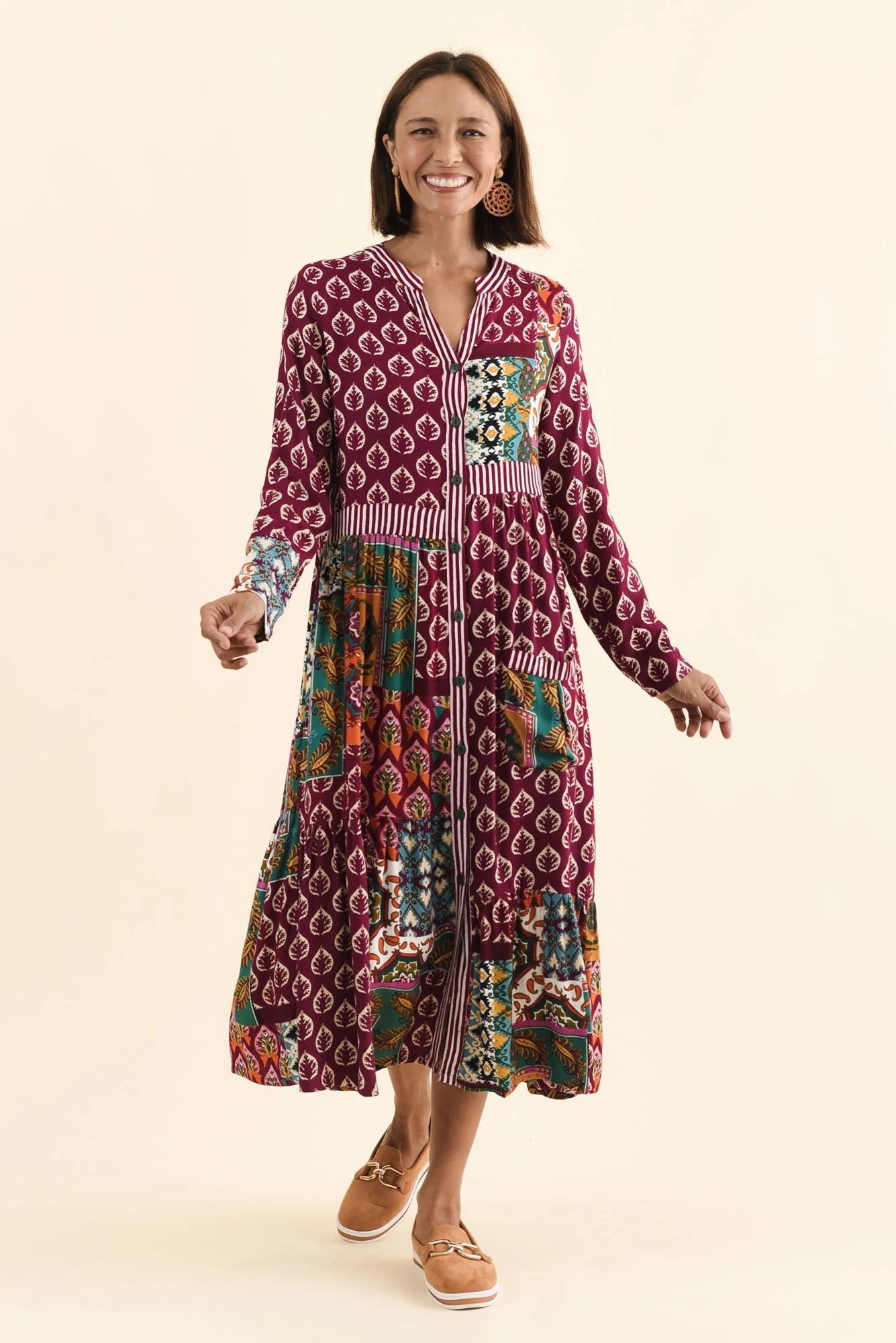 Lacala Purple Motif Button Dress - Image 2