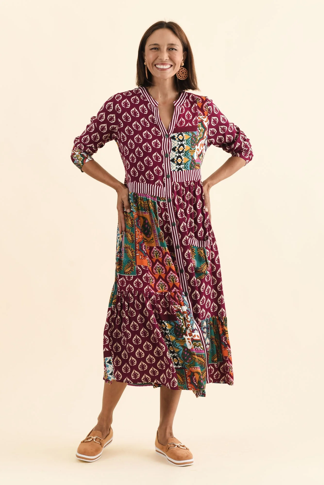 Lacala Purple Motif Button Dress - Image 6