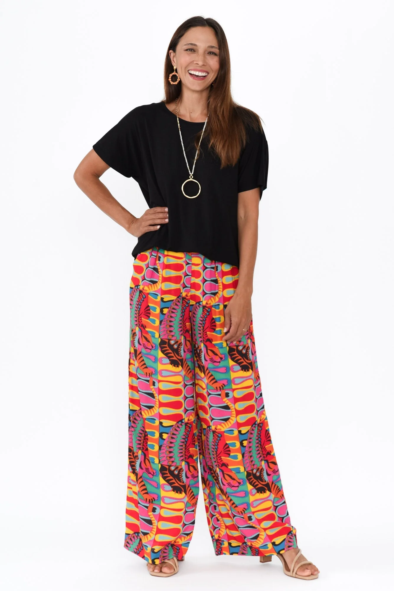 Lady Godiva Pink Abstract Pants - Image 3