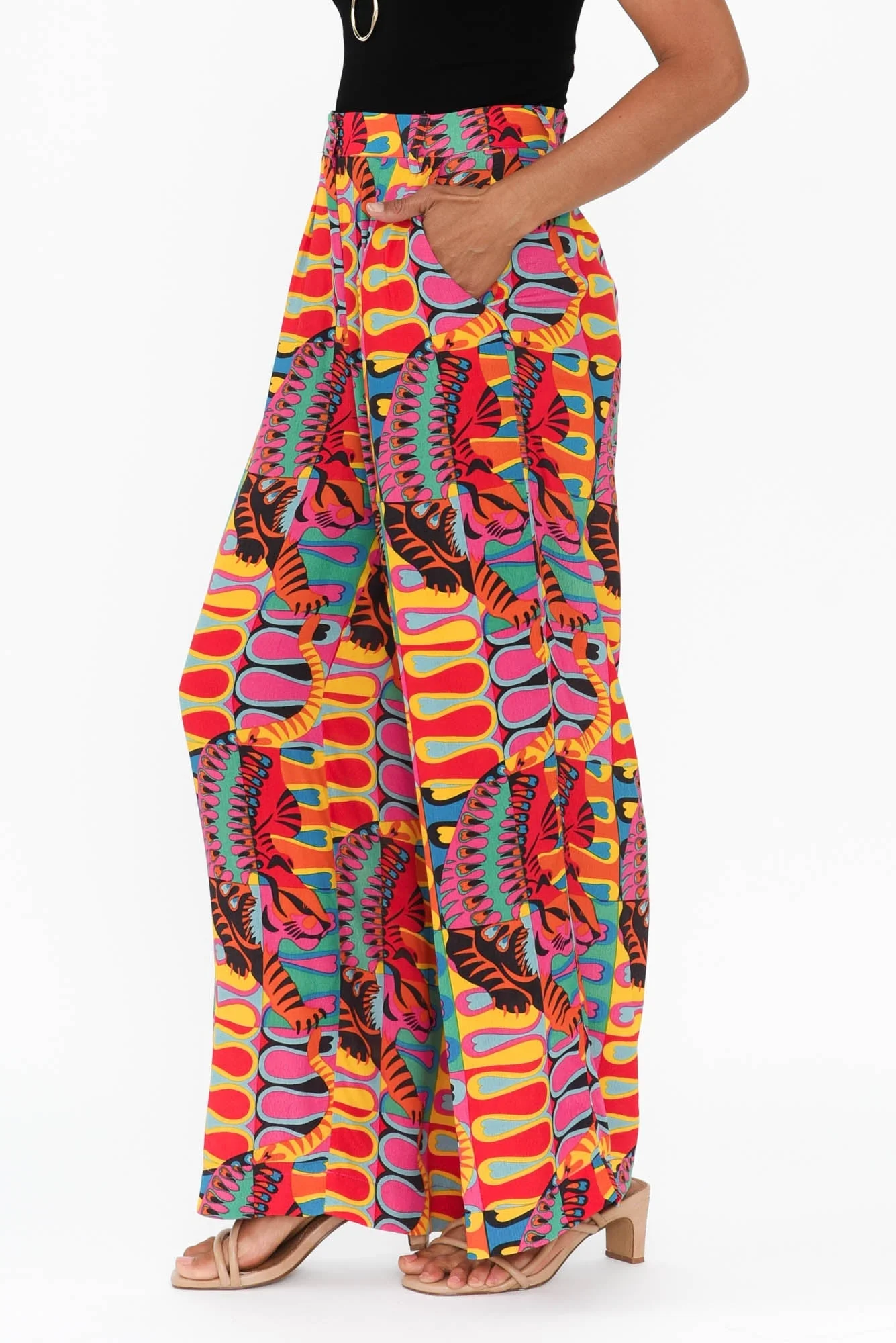 Lady Godiva Pink Abstract Pants - Image 4
