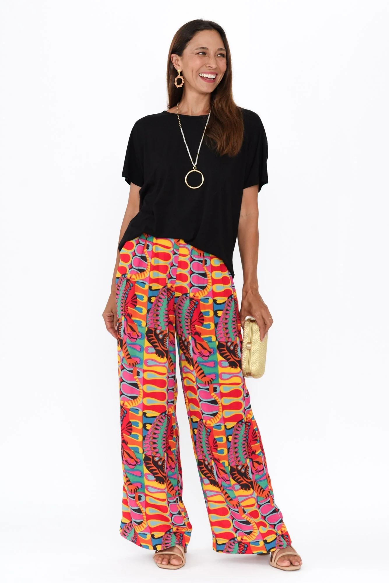 Lady Godiva Pink Abstract Pants - Image 7